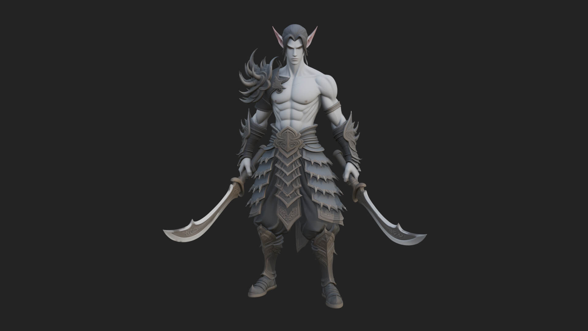 Elven Lord Statue Design 16 3D Print Model 3D Model