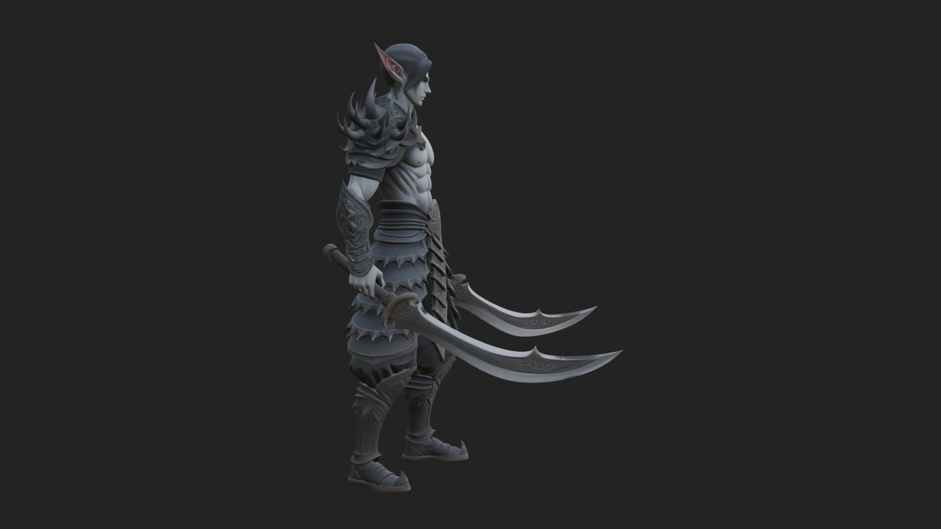 Elven Lord Statue Design 16 3D Print Model 3D Model