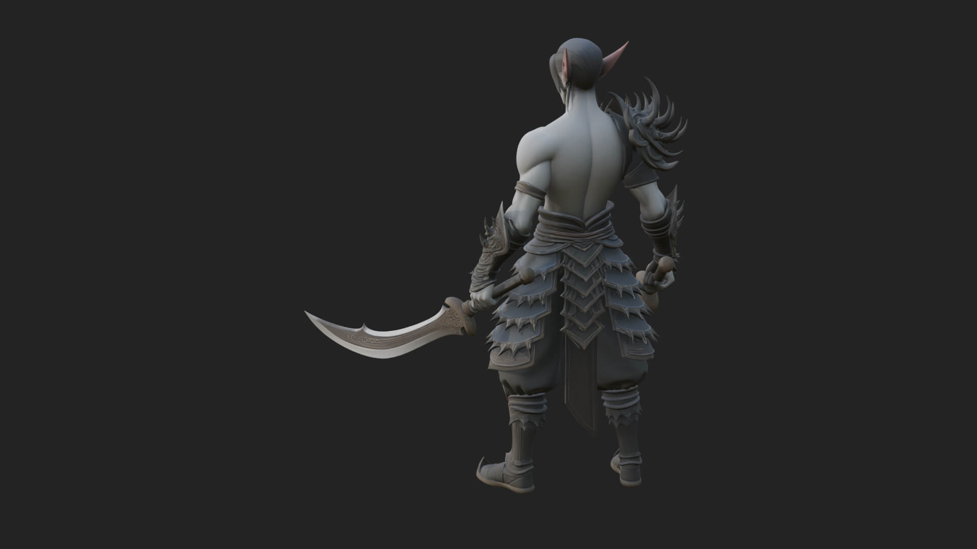 Elven Lord Statue Design 16 3D Print Model 3D Model