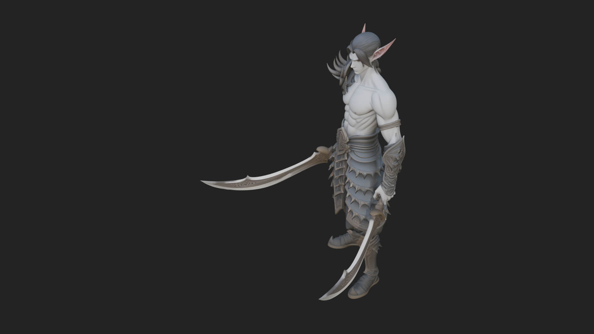 Elven Lord Statue Design 16 3D Print Model 3D Model