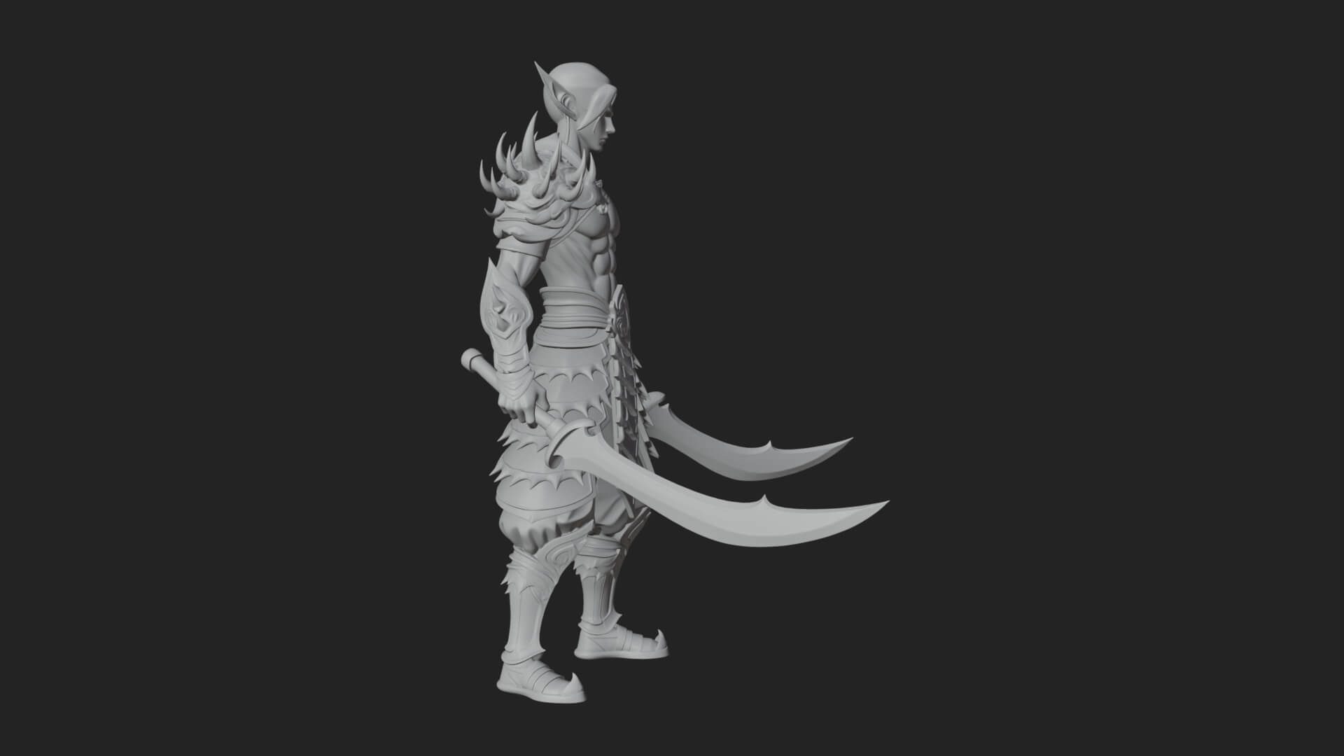 Elven Lord Statue Design 16 3D Print Model 3D Model