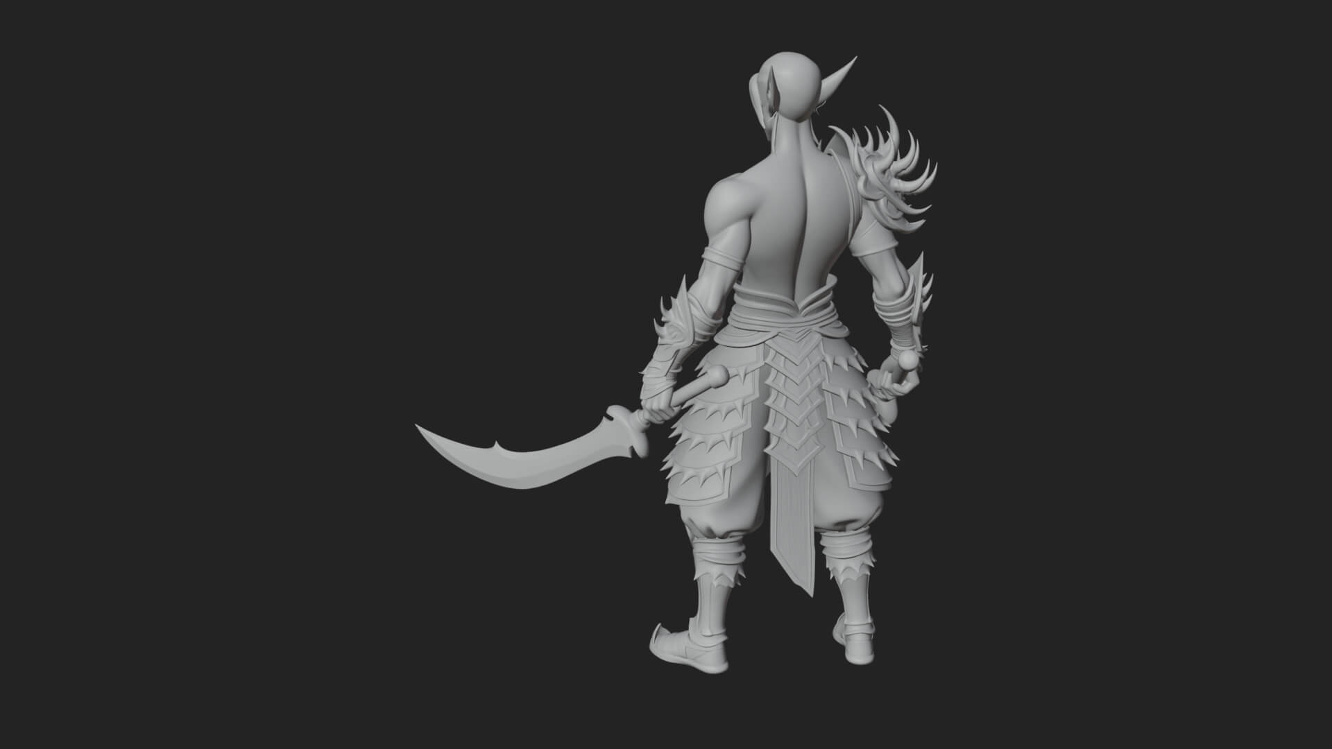 Elven Lord Statue Design 16 3D Print Model 3D Model