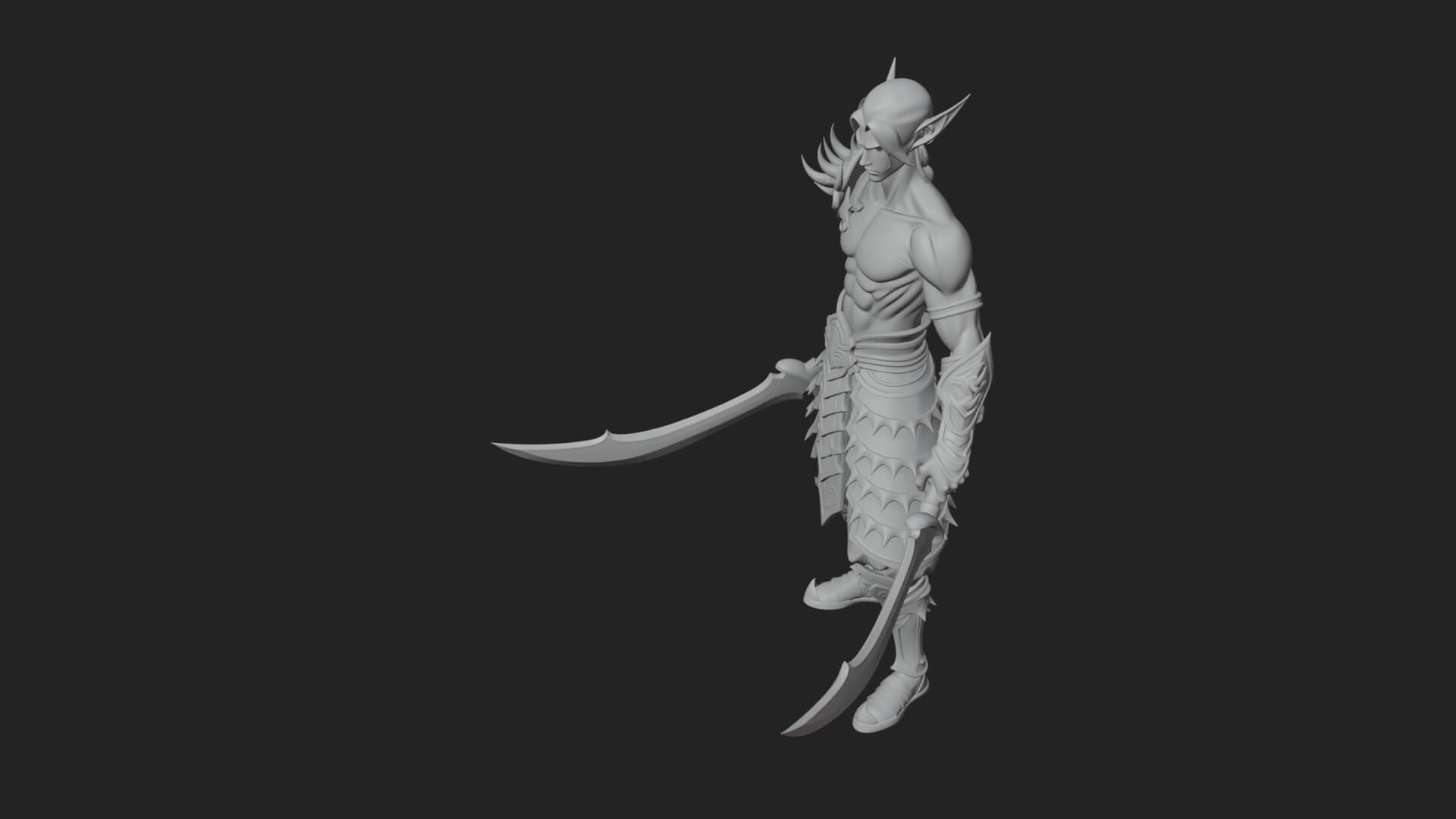 Elven Lord Statue Design 16 3D Print Model 3D Model