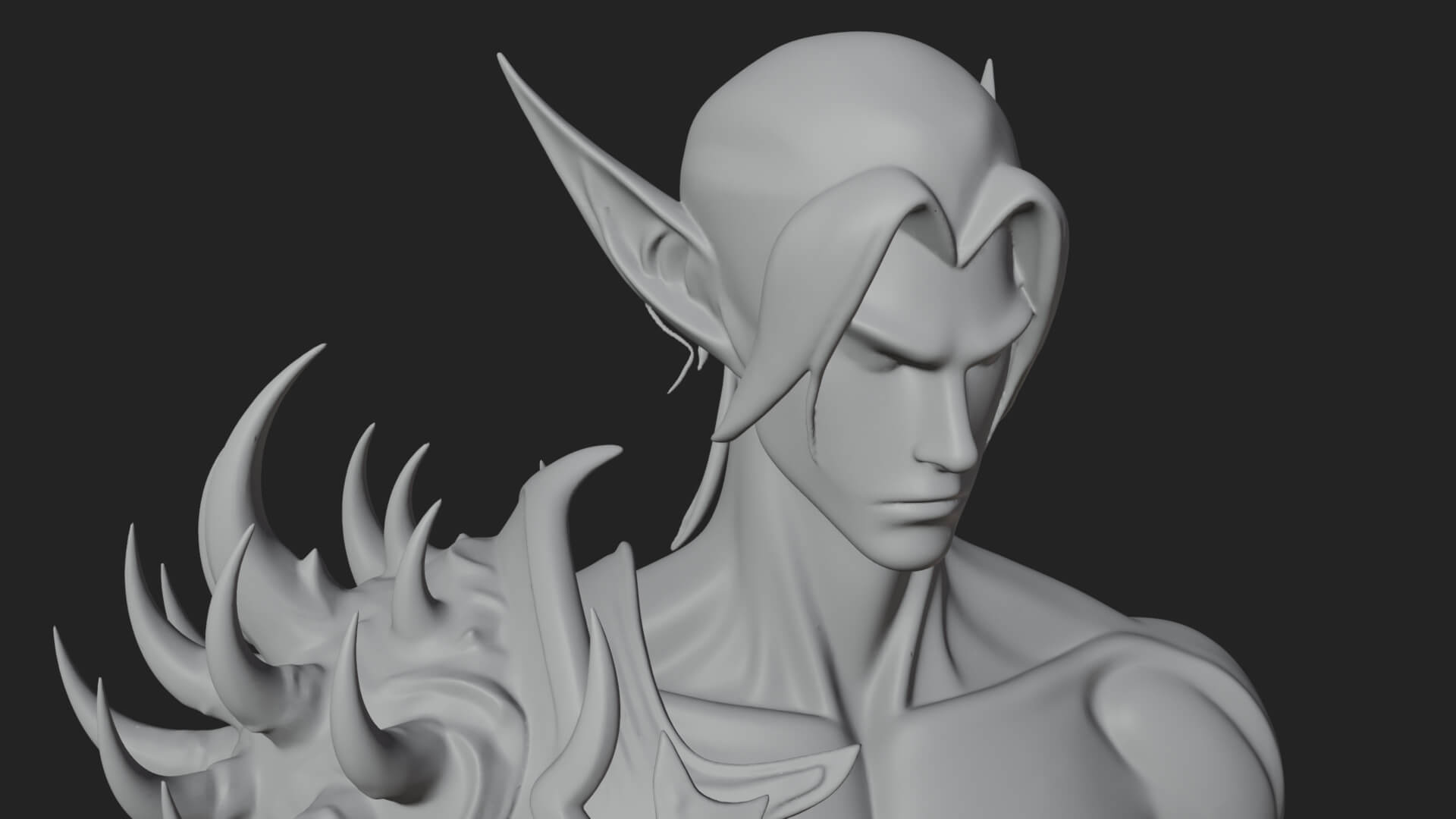Elven Lord Statue Design 16 3D Print Model 3D Model