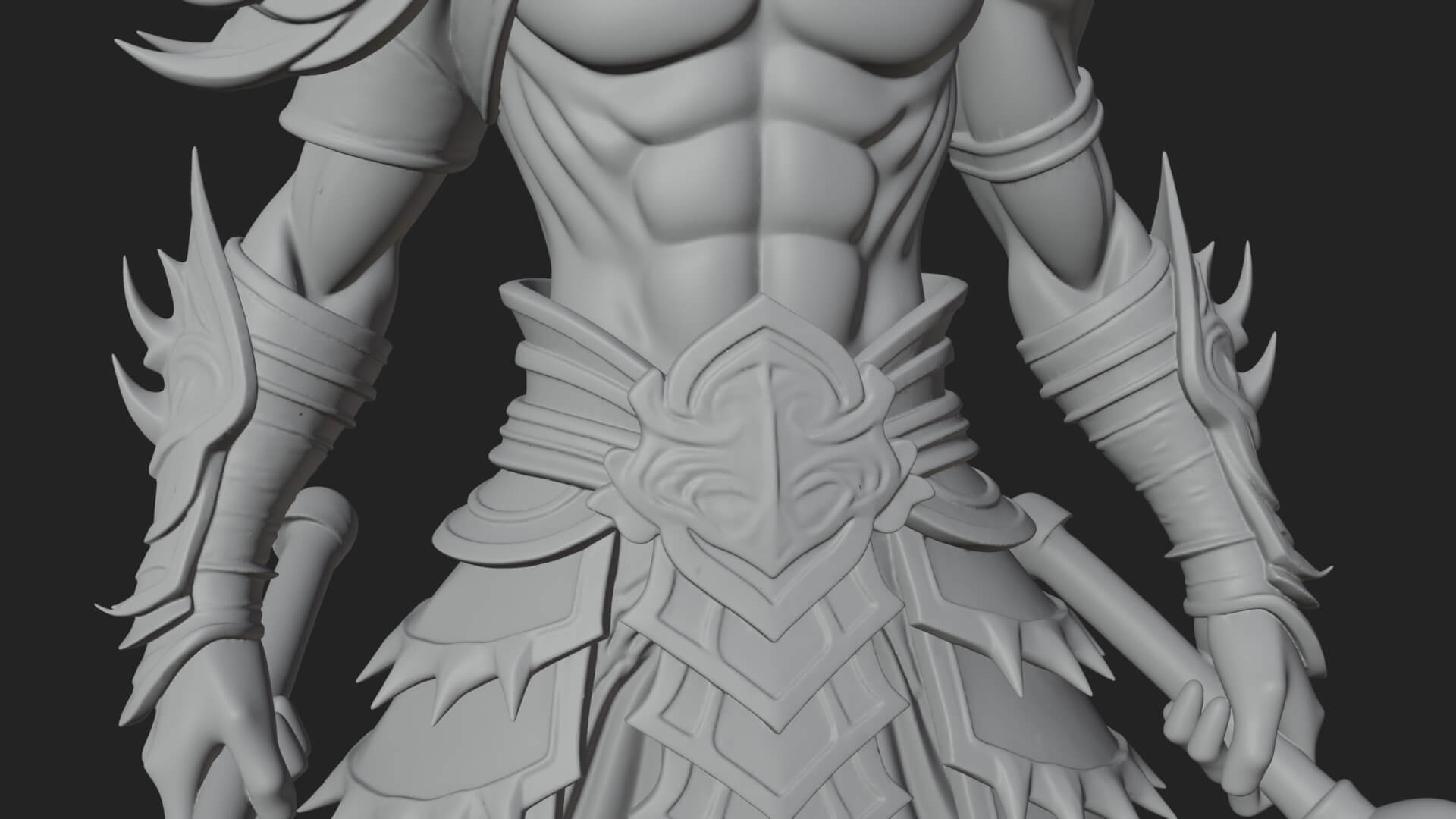 Elven Lord Statue Design 16 3D Print Model 3D Model