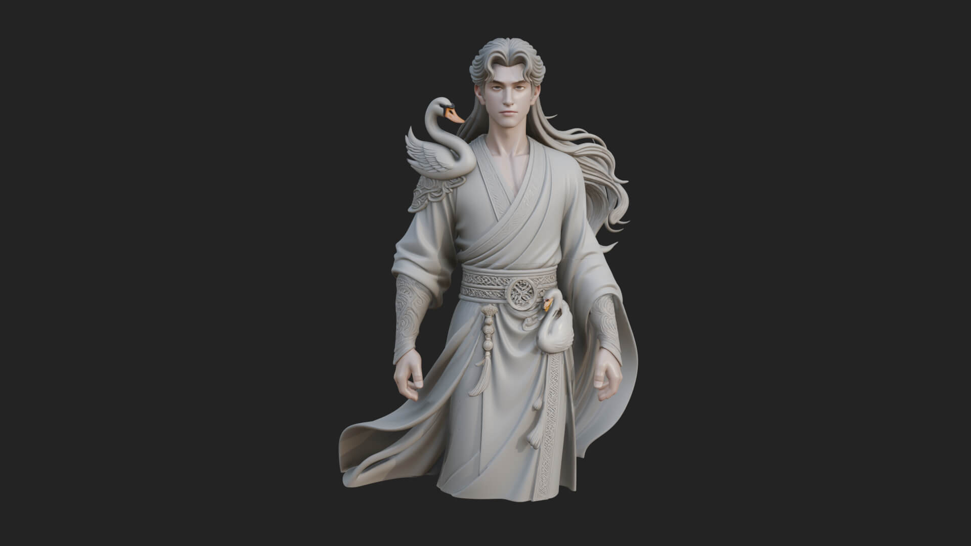 Elven Lord Statue Design 17 3D Print Model 3D Model