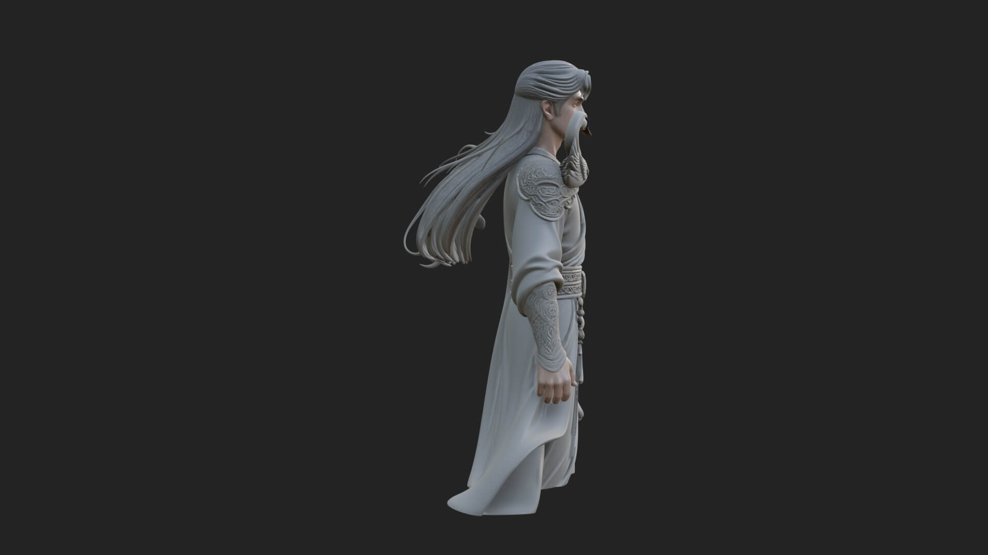 Elven Lord Statue Design 17 3D Print Model 3D Model
