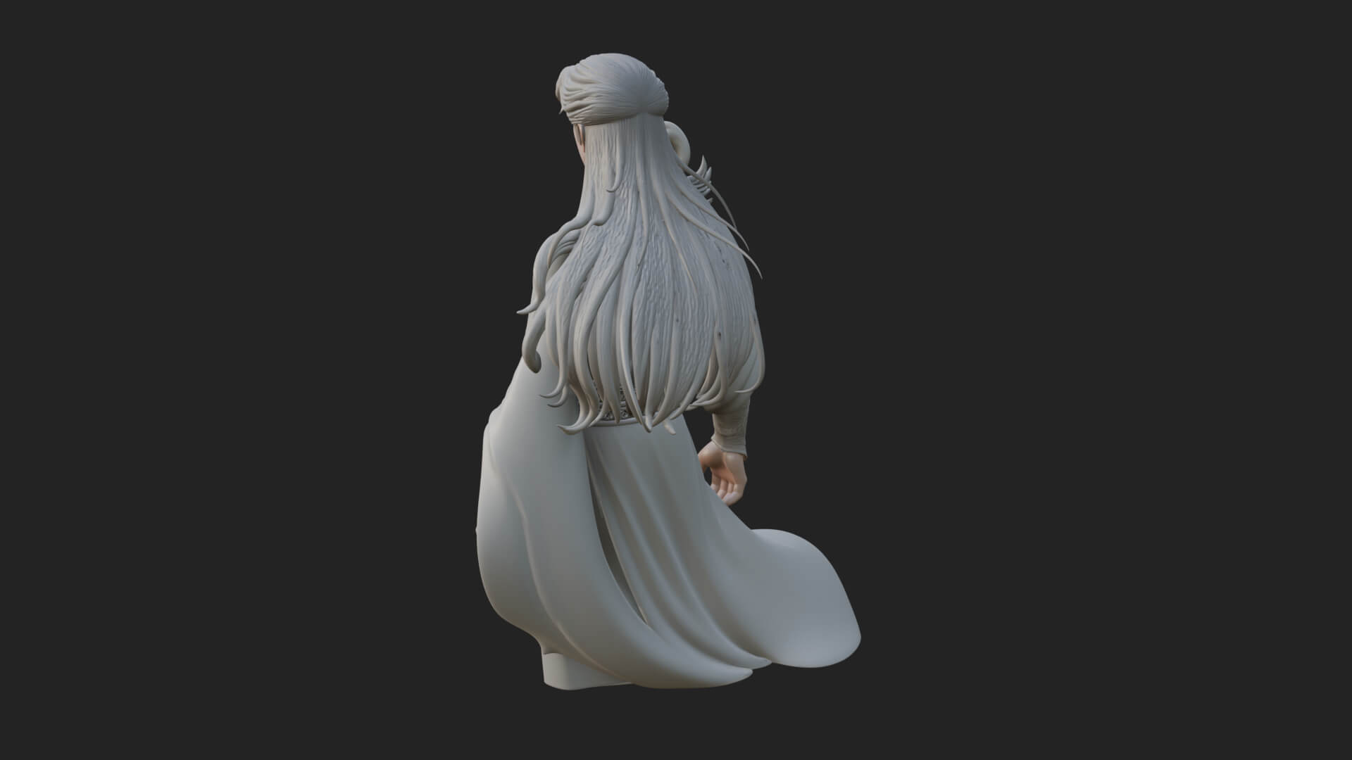 Elven Lord Statue Design 17 3D Print Model 3D Model
