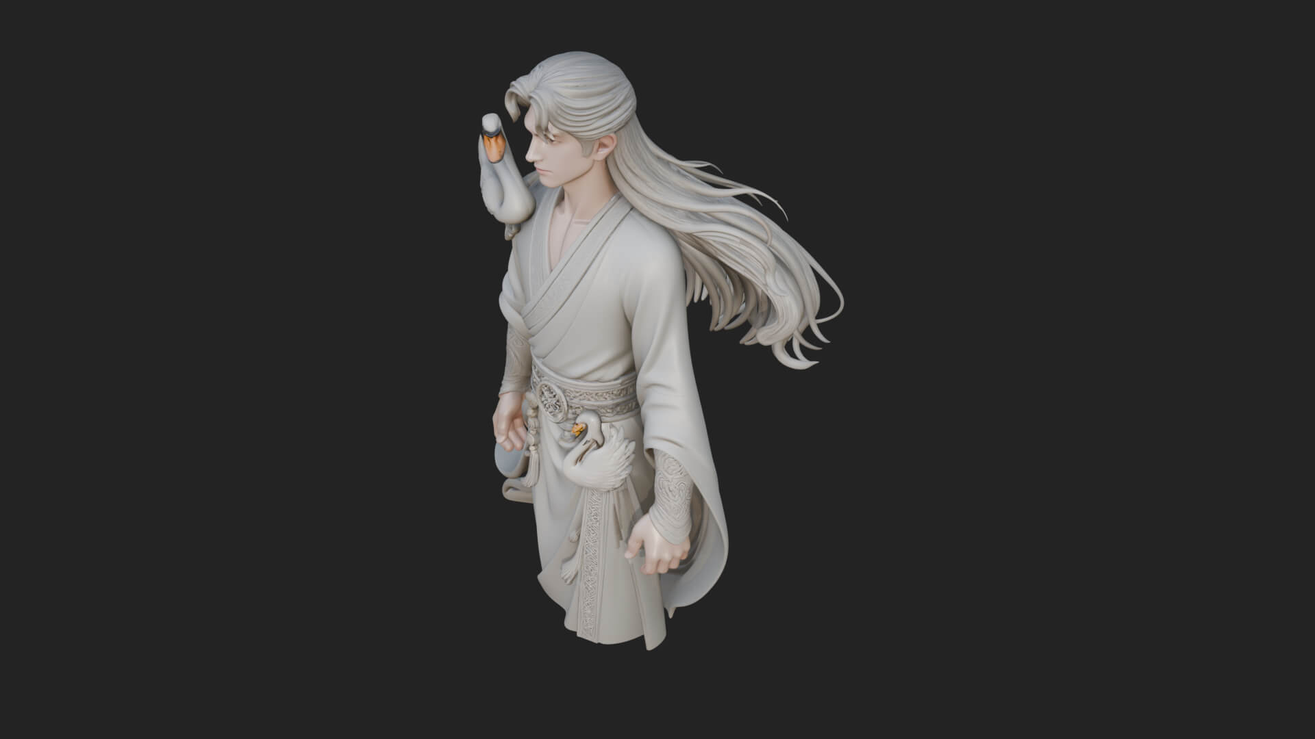 Elven Lord Statue Design 17 3D Print Model 3D Model