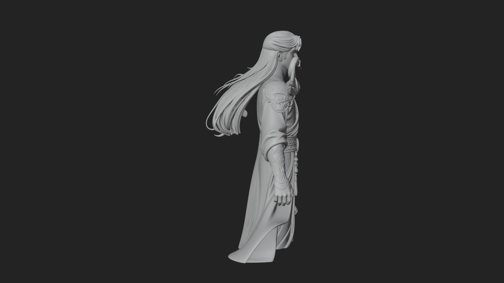 Elven Lord Statue Design 17 3D Print Model 3D Model