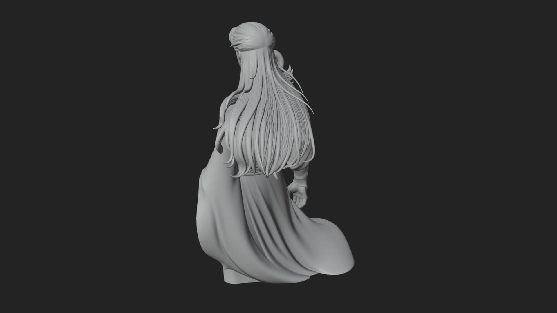 Elven Lord Statue Design 17 3D Print Model 3D Model