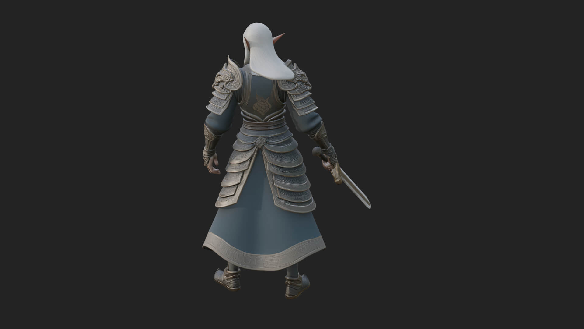 Elven Lord Statue Design 3 3d Print Model 3D Model