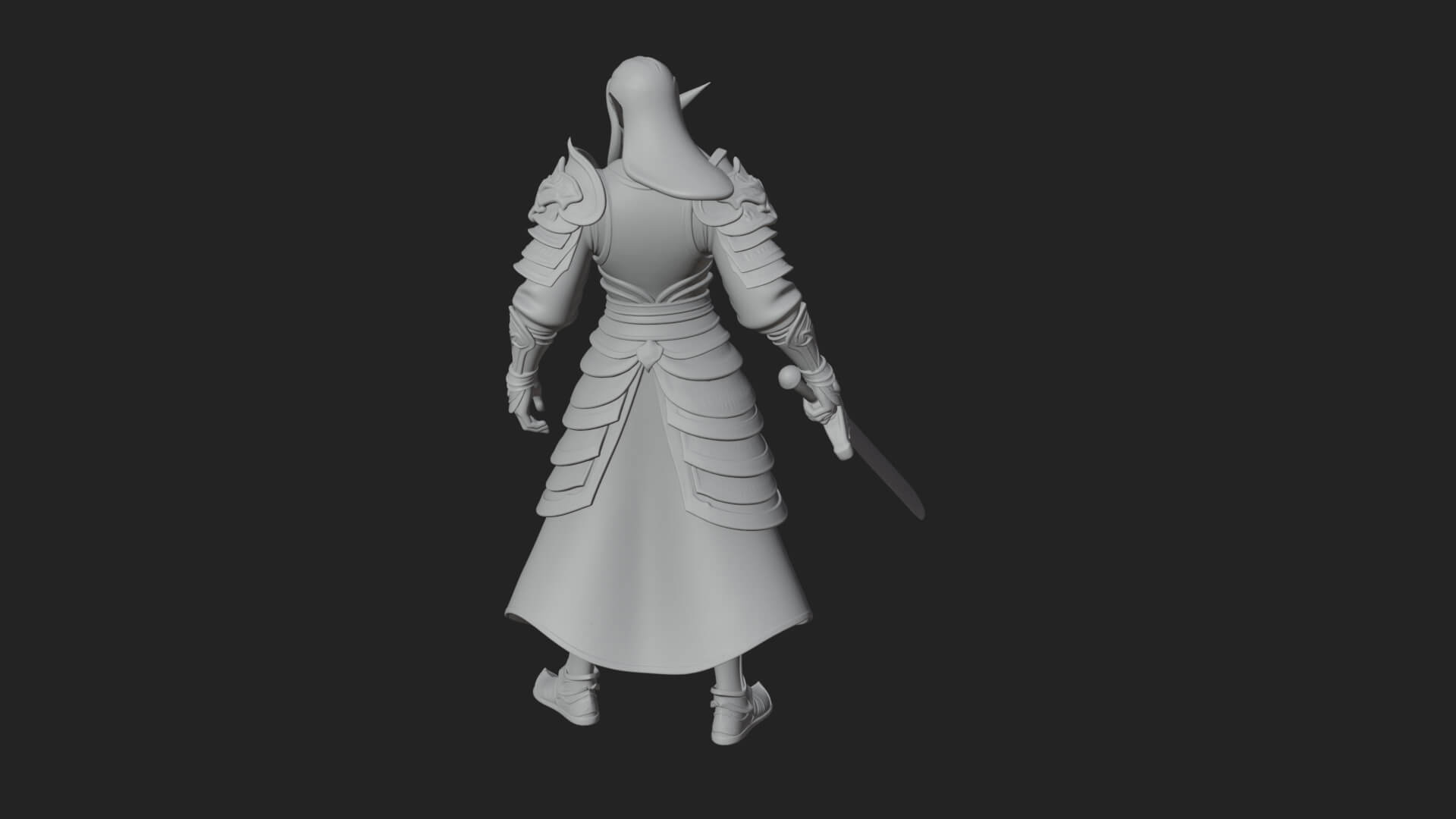 Elven Lord Statue Design 3 3d Print Model 3D Model