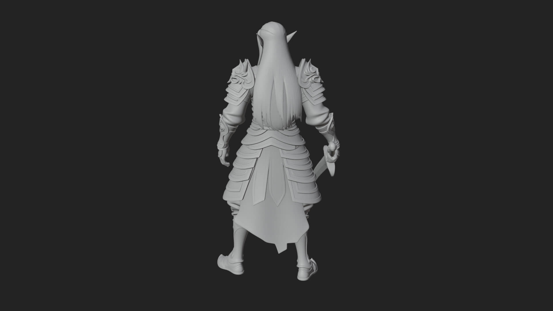 Elven Lord Statue Design 4 3D Print Model 3D Model