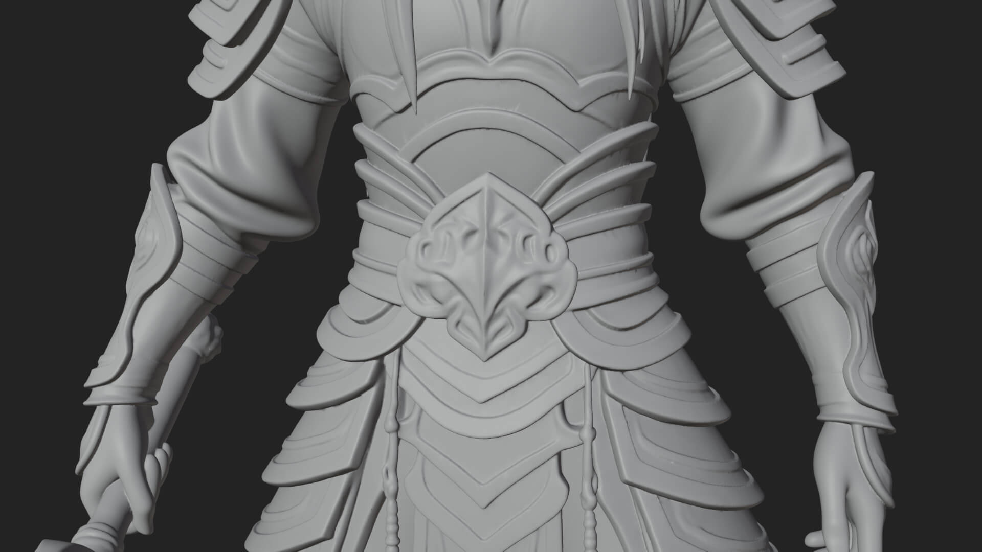 Elven Lord Statue Design 4 3D Print Model 3D Model