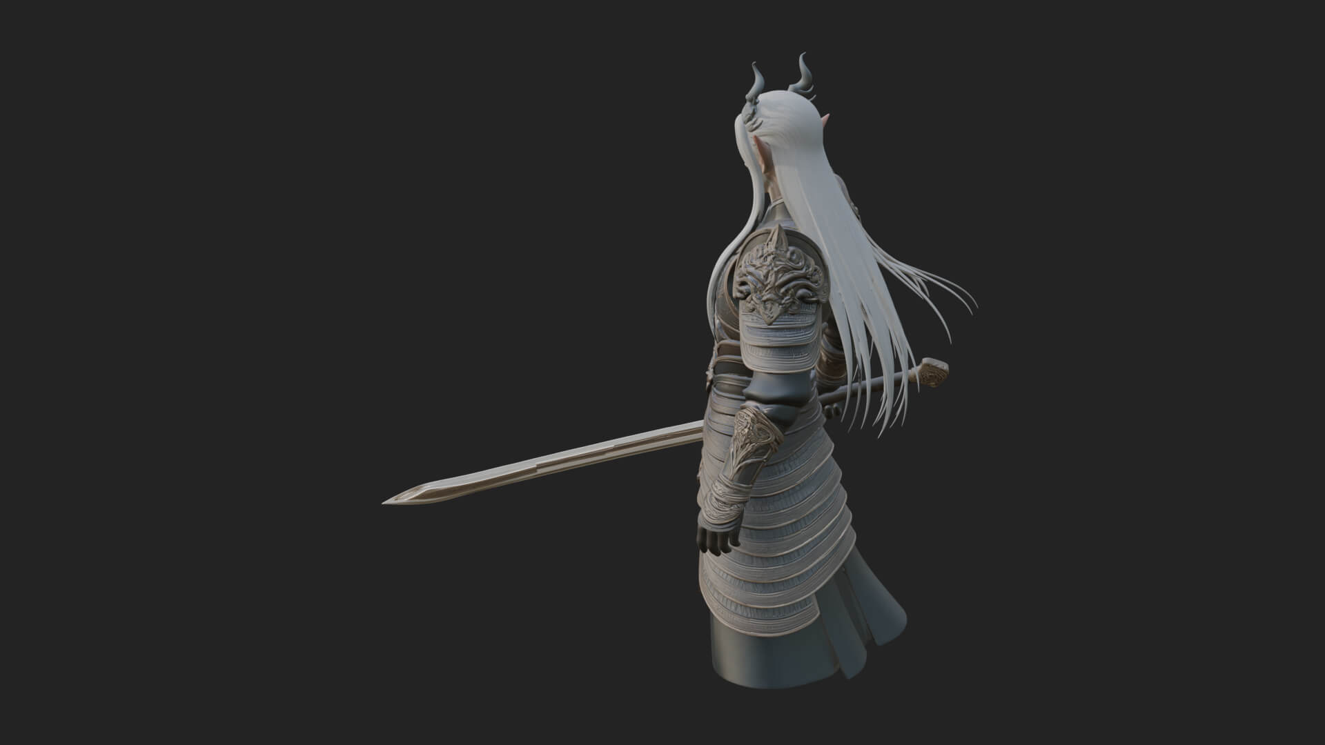 Elven Lord Statue Design 5 3D Print Model 3D Model
