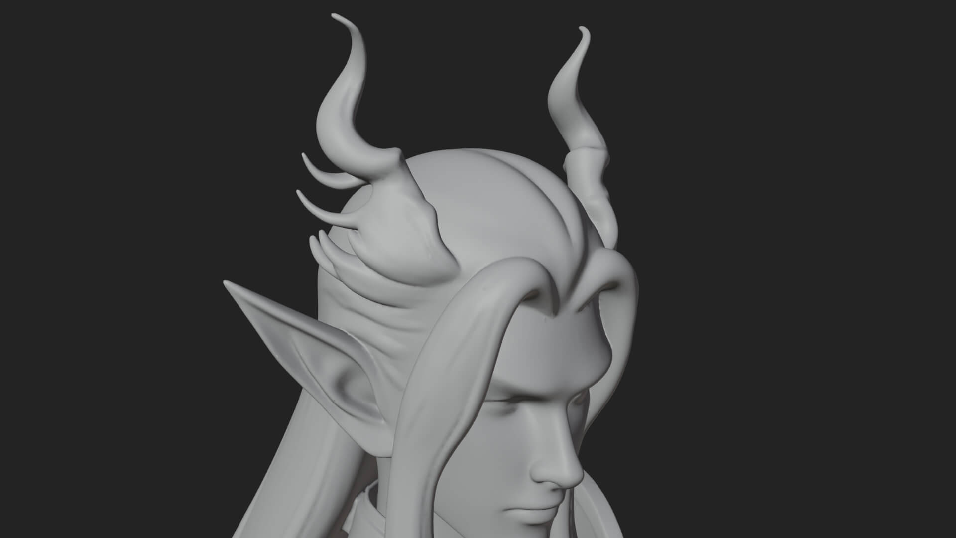 Elven Lord Statue Design 5 3D Print Model 3D Model