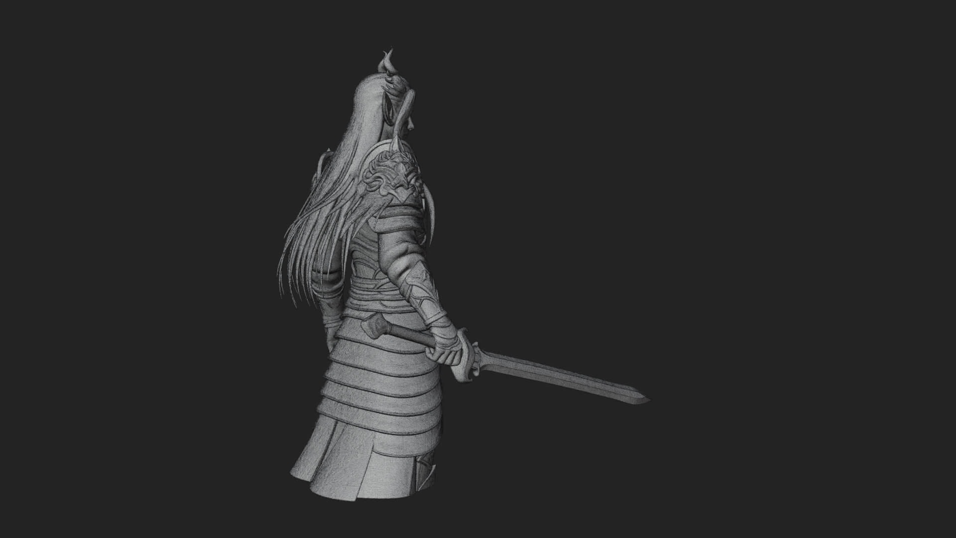 Elven Lord Statue Design 5 3D Print Model 3D Model