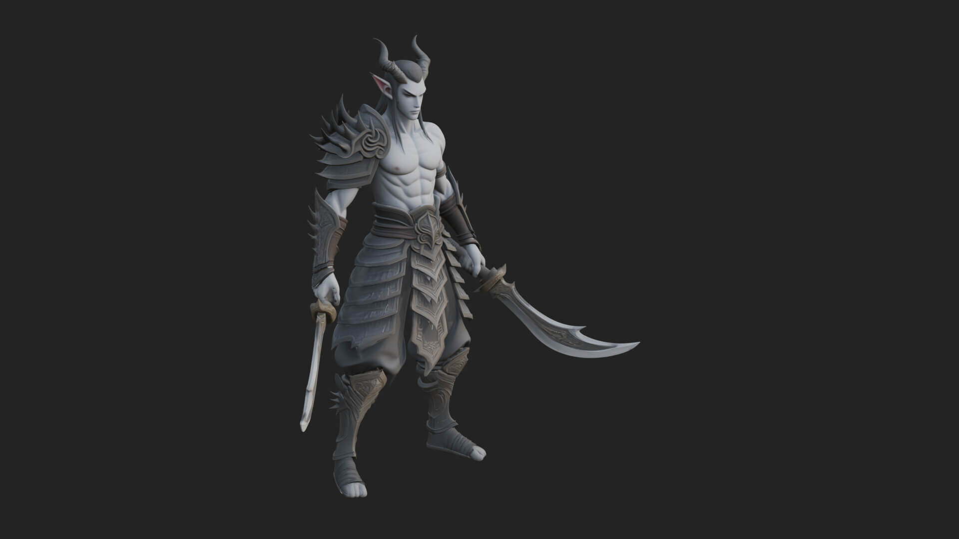 Elven Lord Statue Design 6 3D Print Model 3D Model