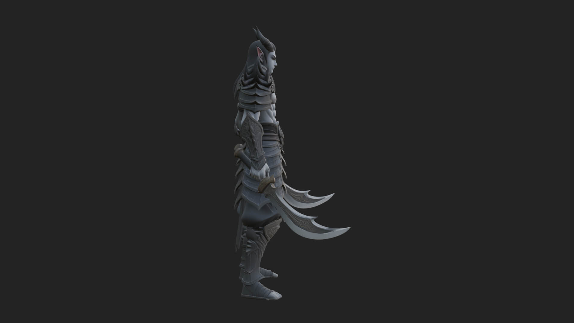 Elven Lord Statue Design 6 3D Print Model 3D Model