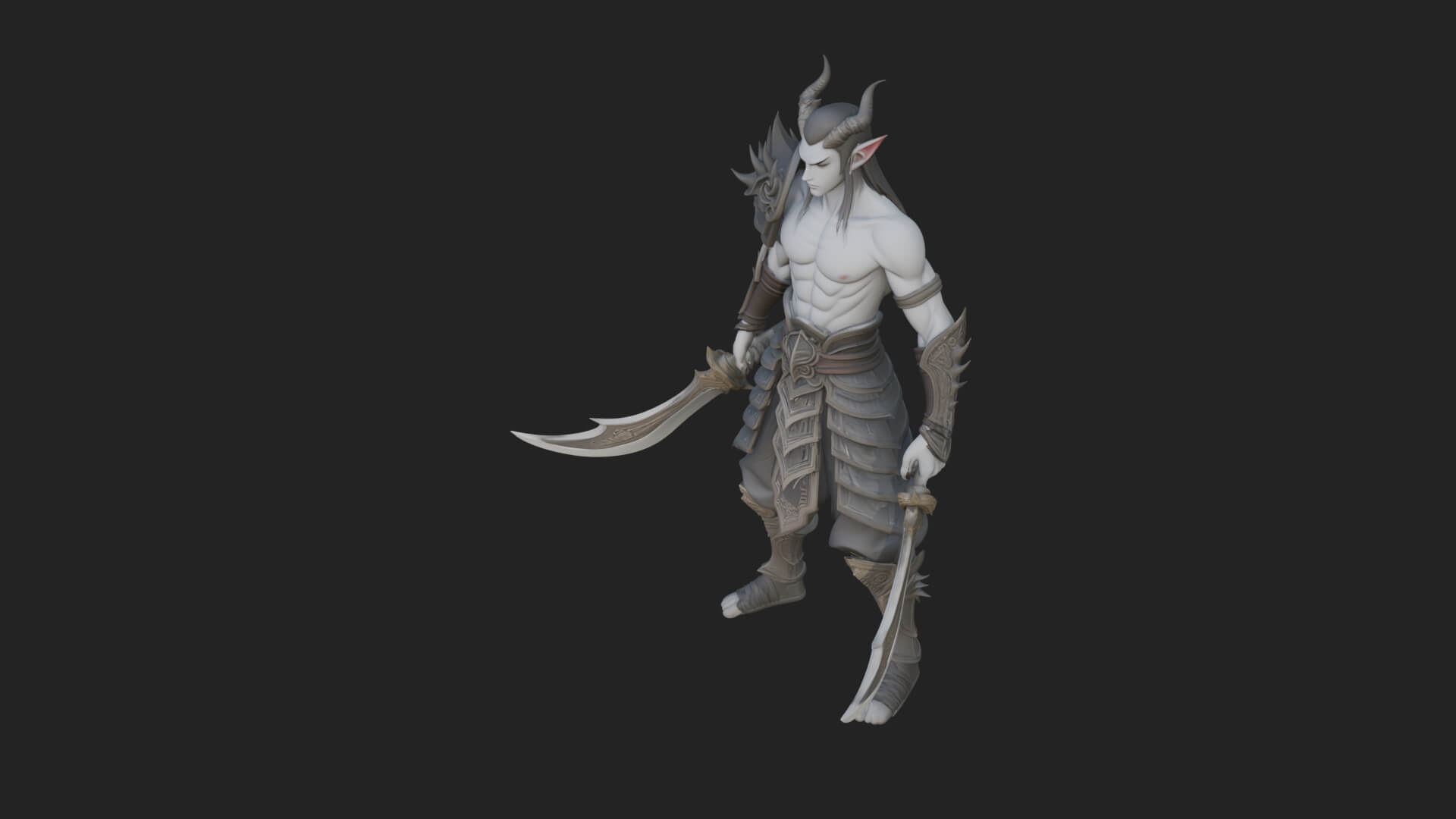 Elven Lord Statue Design 6 3D Print Model 3D Model