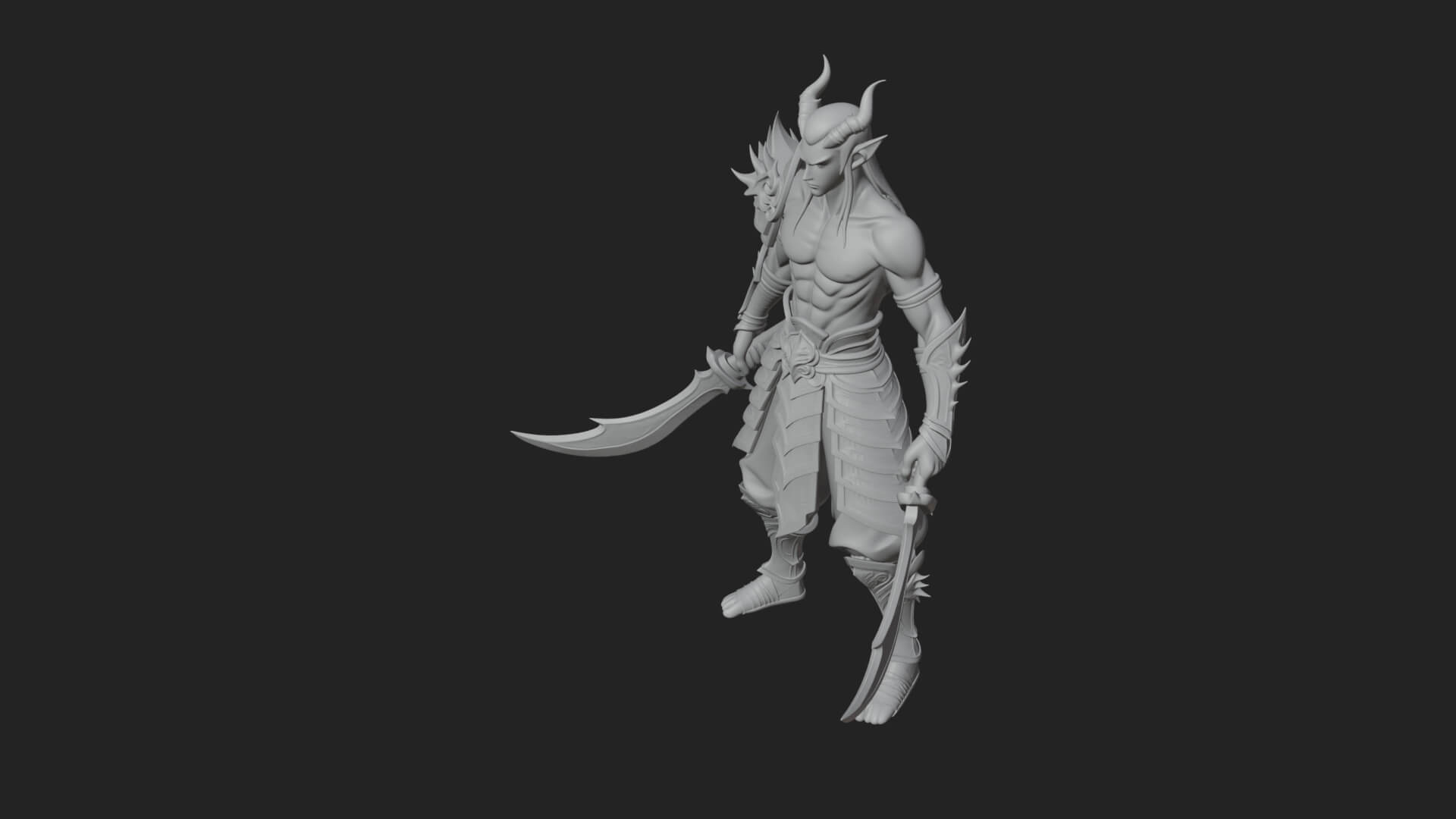 Elven Lord Statue Design 6 3D Print Model 3D Model