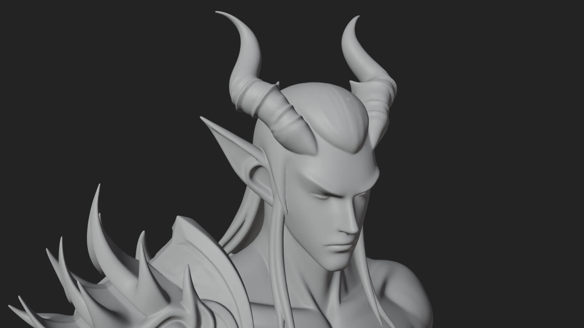Elven Lord Statue Design 6 3D Print Model 3D Model