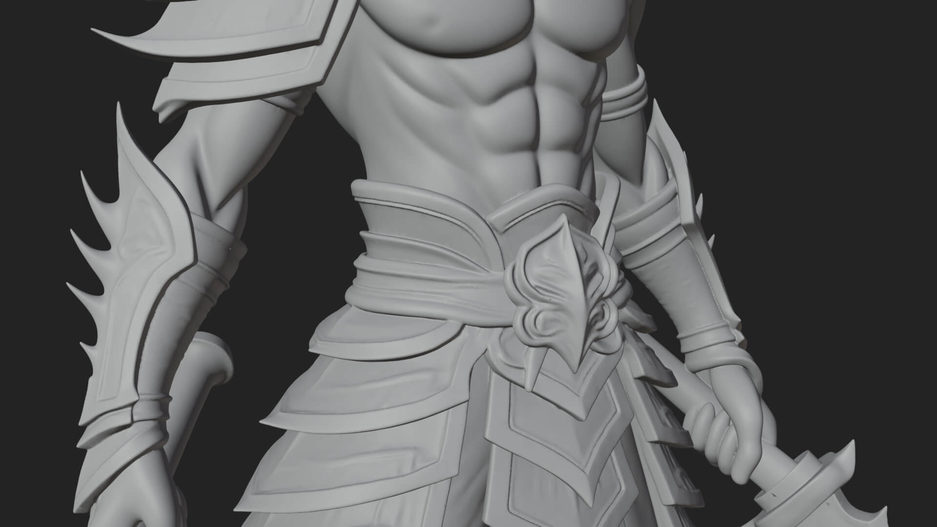 Elven Lord Statue Design 6 3D Print Model 3D Model