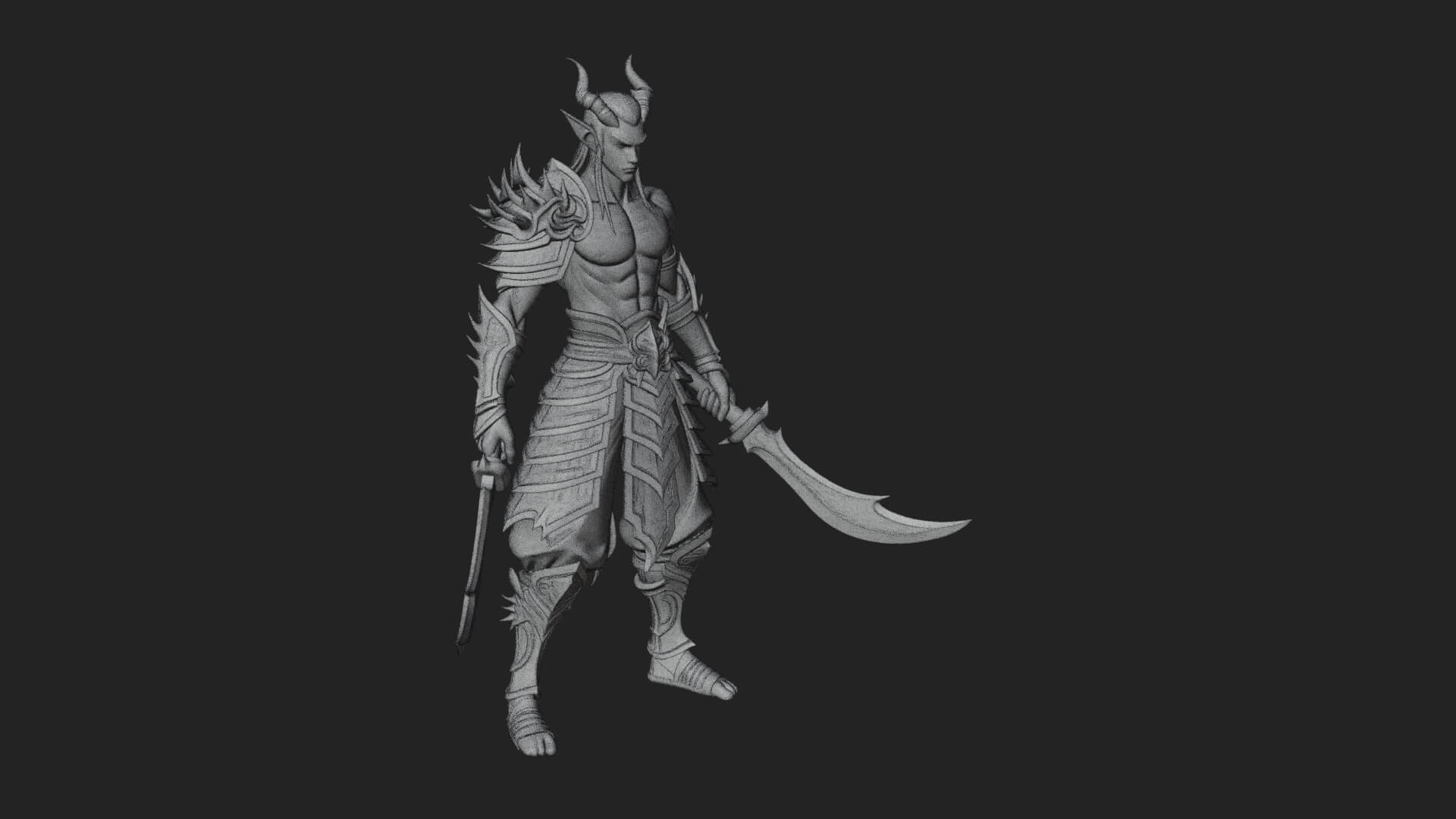Elven Lord Statue Design 6 3D Print Model 3D Model