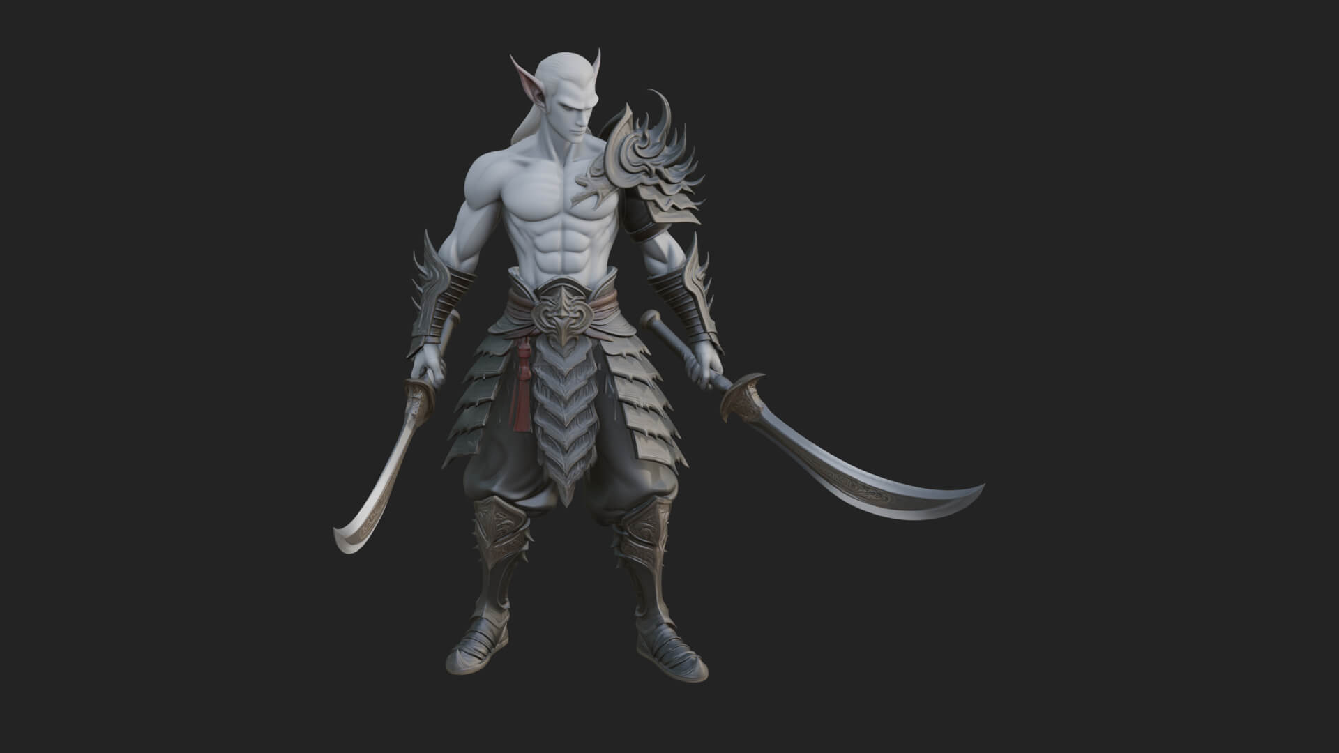Elven Lord Statue Design 7 3D Print Model 3D Model