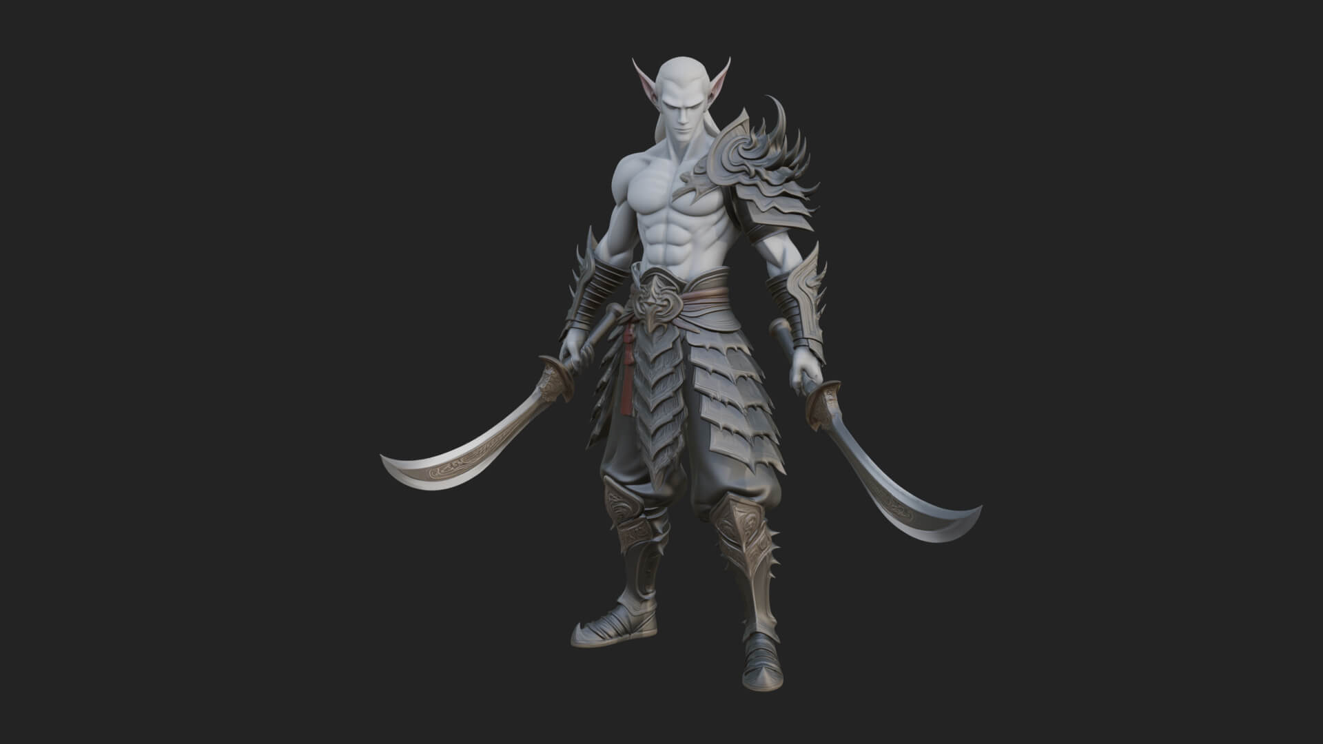 Elven Lord Statue Design 7 3D Print Model 3D Model