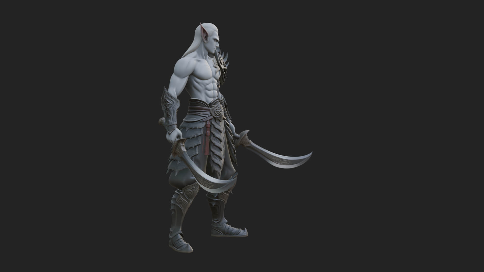 Elven Lord Statue Design 7 3D Print Model 3D Model