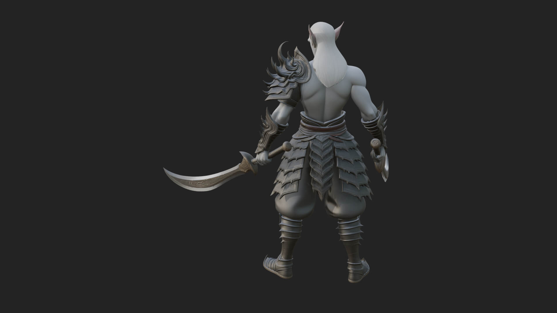 Elven Lord Statue Design 7 3D Print Model 3D Model