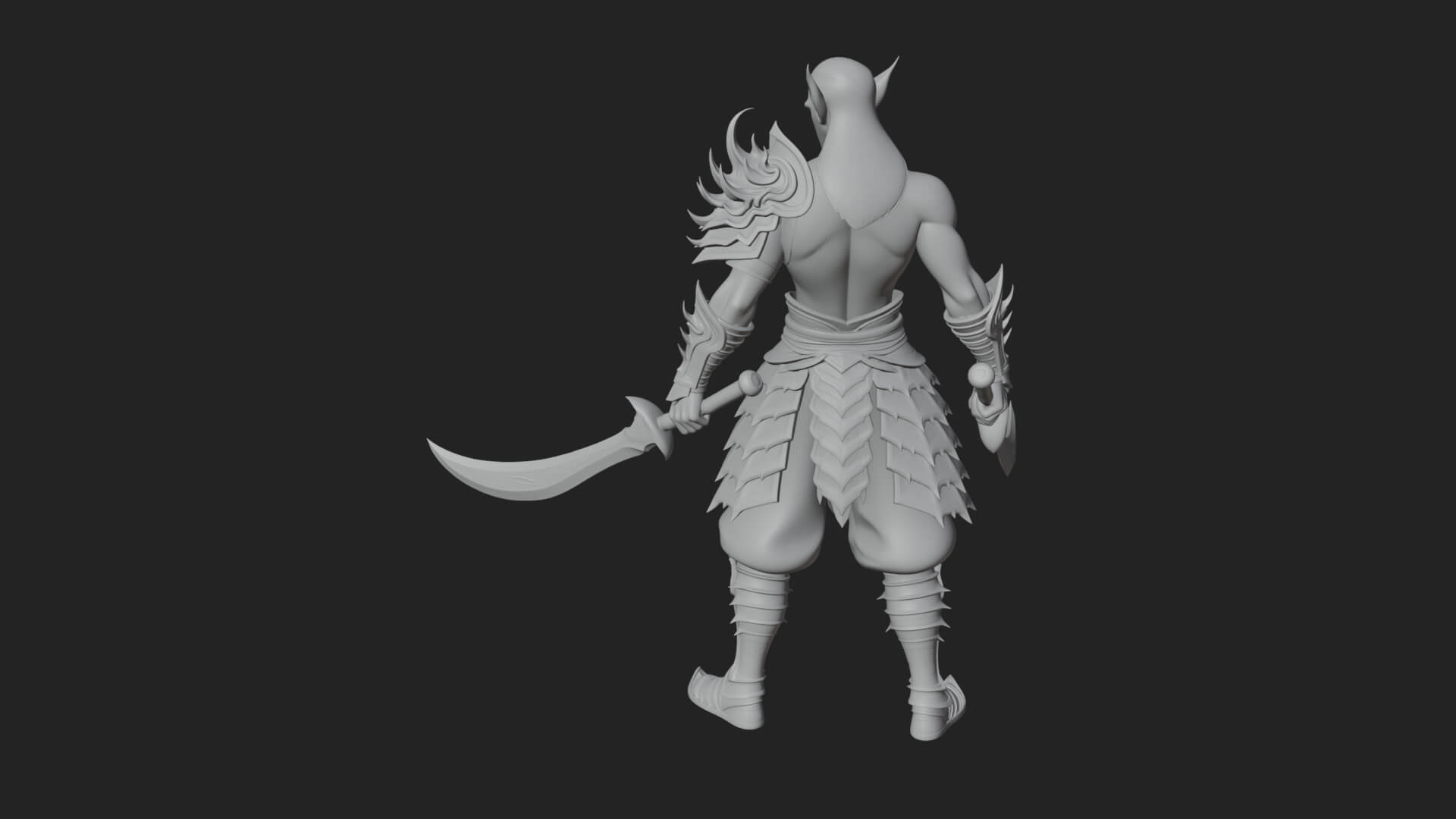 Elven Lord Statue Design 7 3D Print Model 3D Model