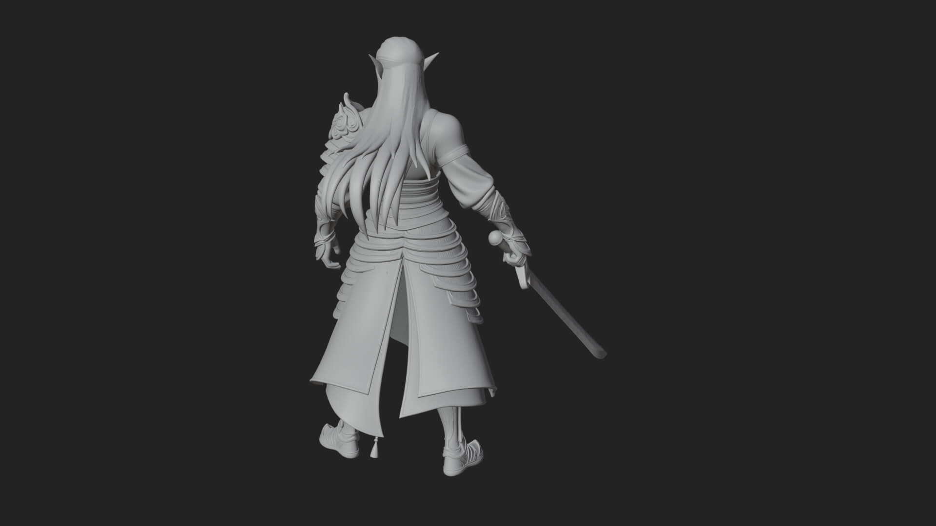Elven Lord Statue Design 8 3D Print Model 3D Model