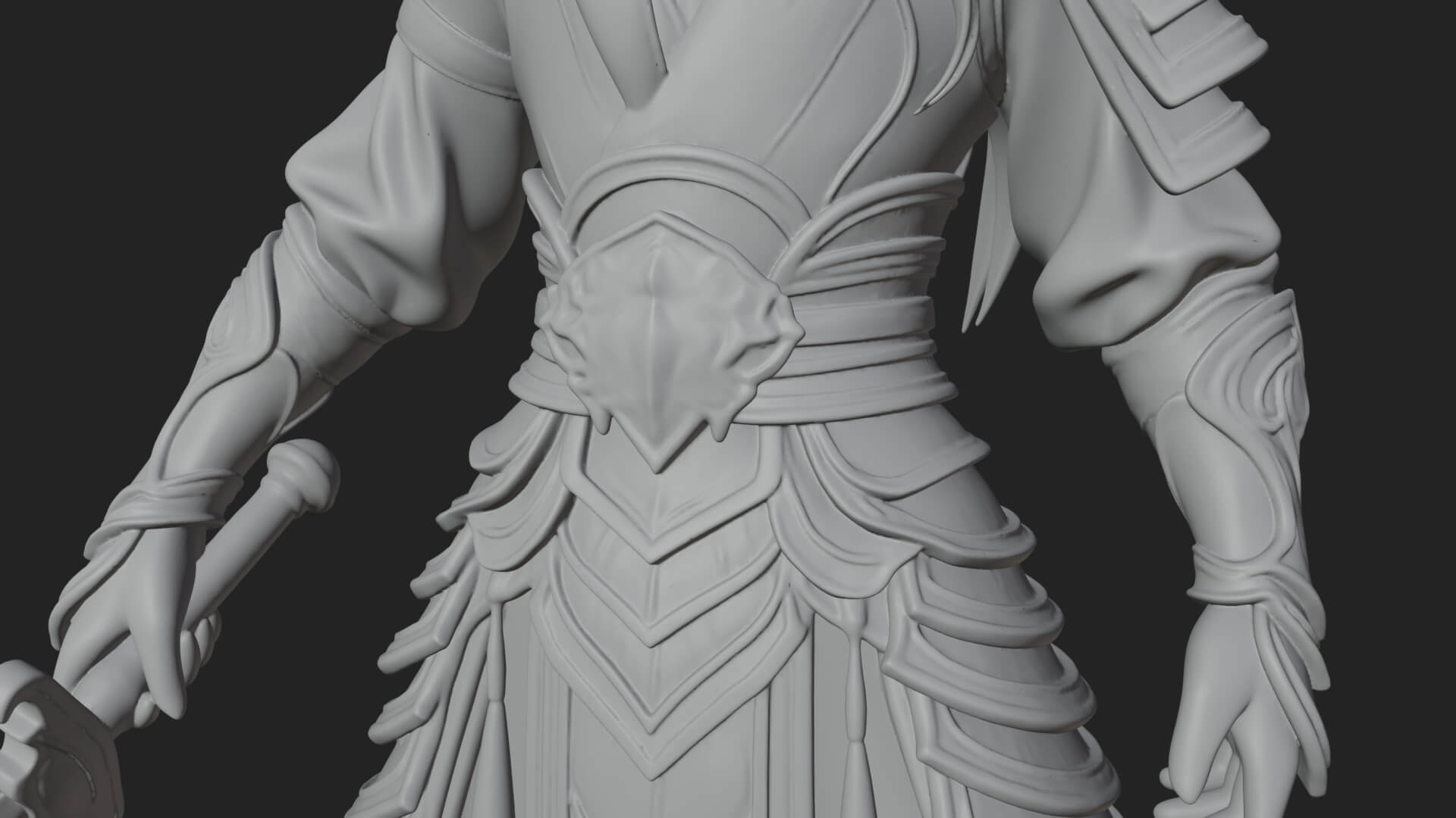 Elven Lord Statue Design 8 3D Print Model 3D Model