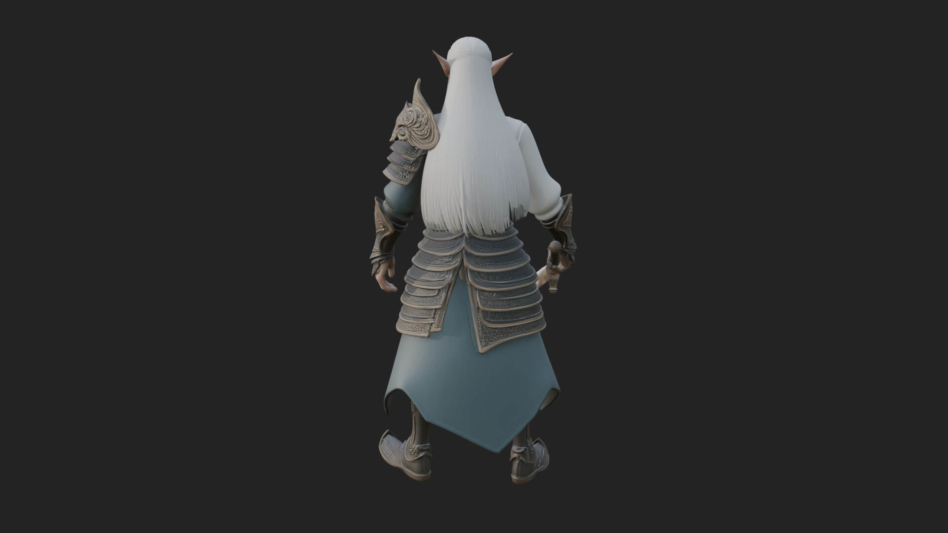 Elven Lord Statue Design 9 3D Print Model 3D Model