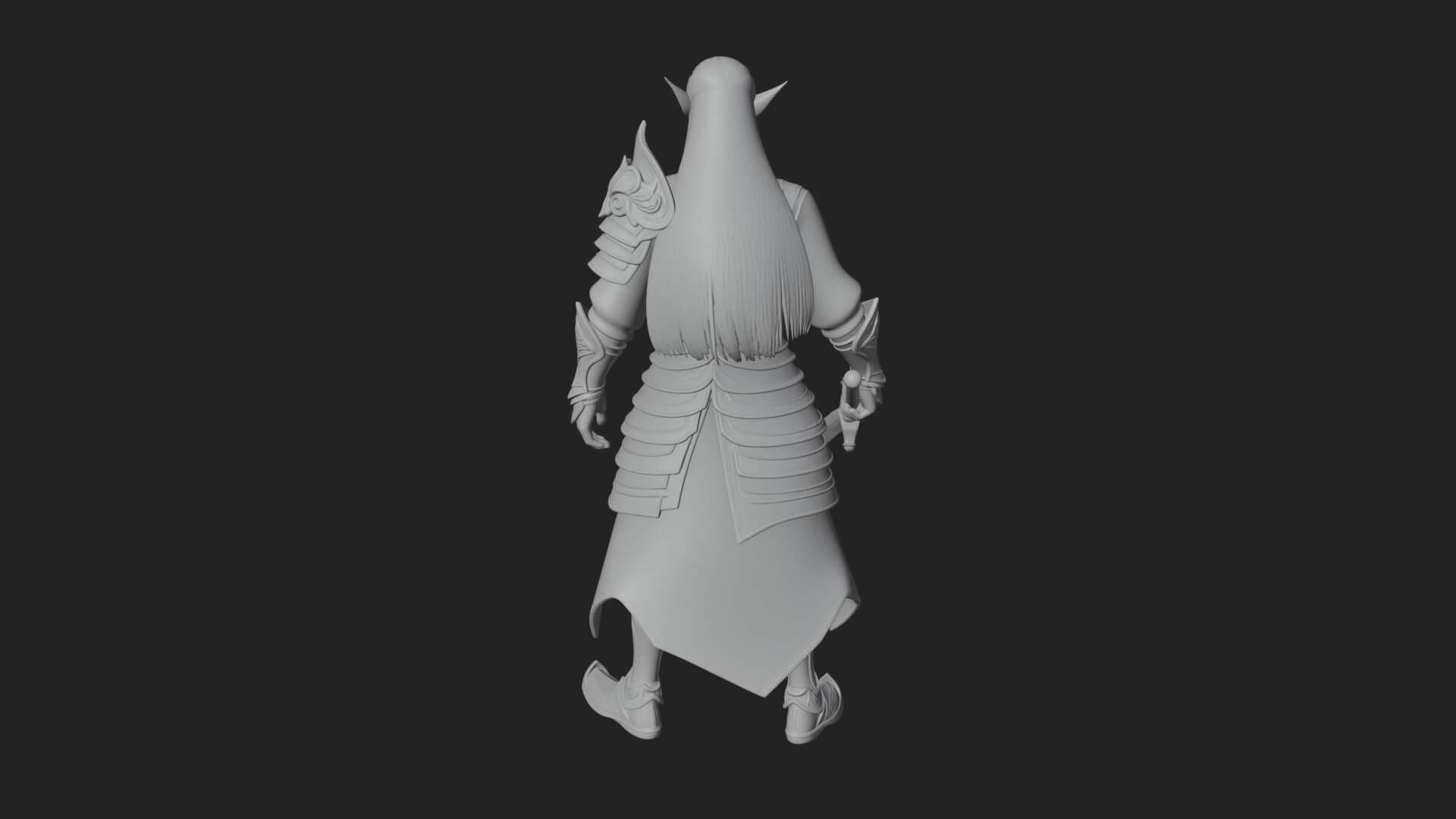 Elven Lord Statue Design 9 3D Print Model 3D Model