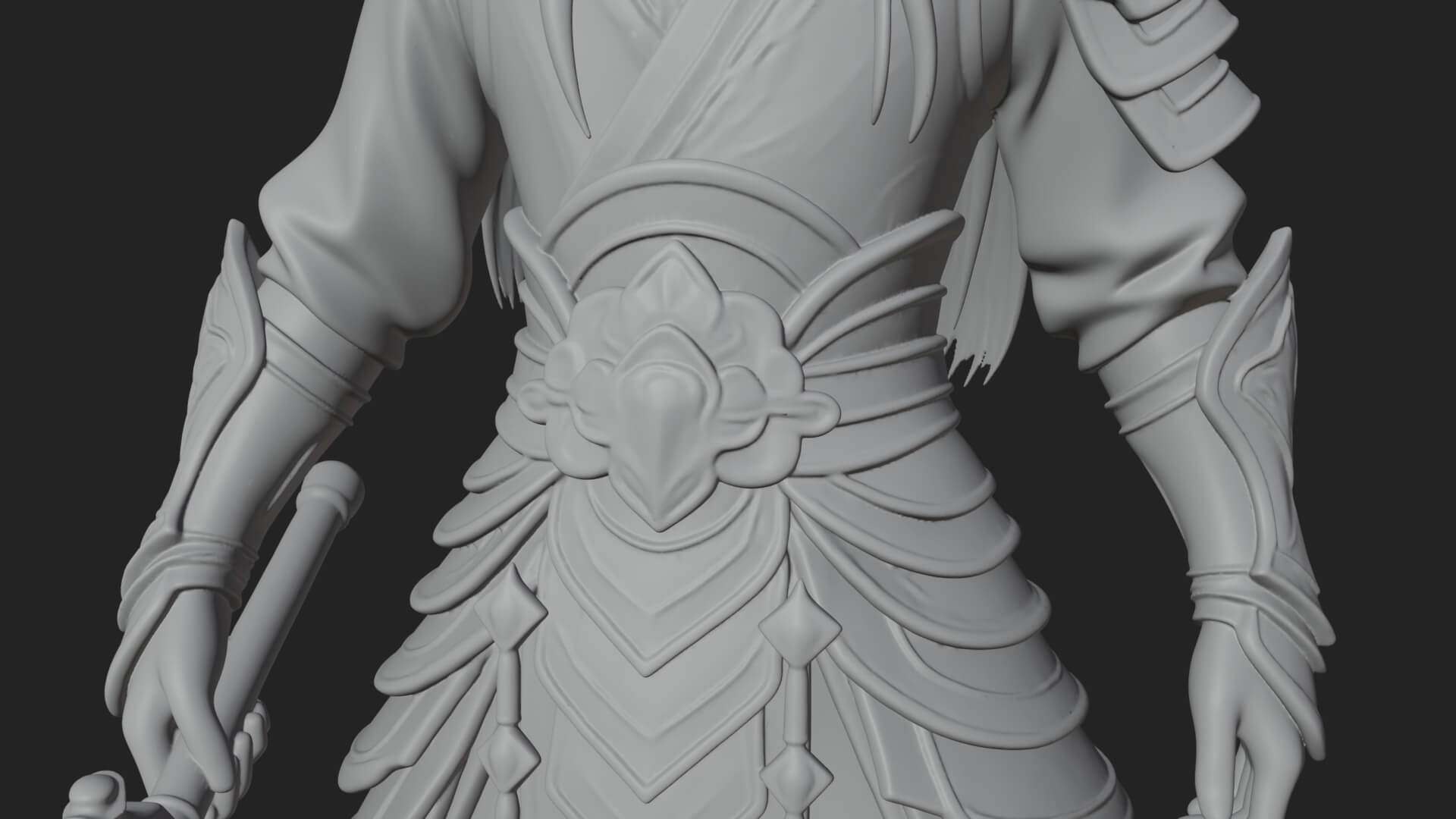 Elven Lord Statue Design 9 3D Print Model 3D Model