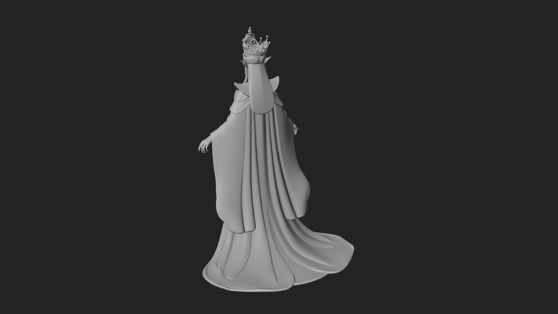 Elven Queen Statue Design 11 3D Print Model 3D Model