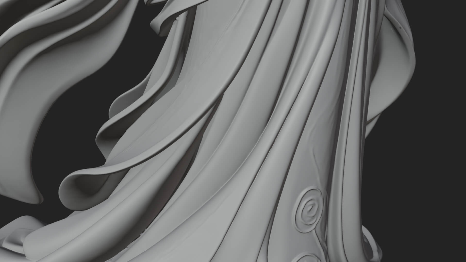 Elven Queen Statue Design 15 3d Print Model 3D Model