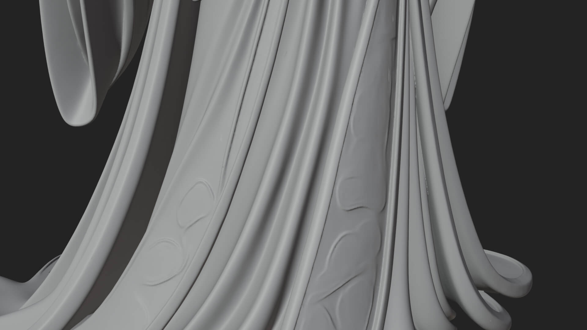 Elven Queen Statue Design 19 3D Print Model 3D Model