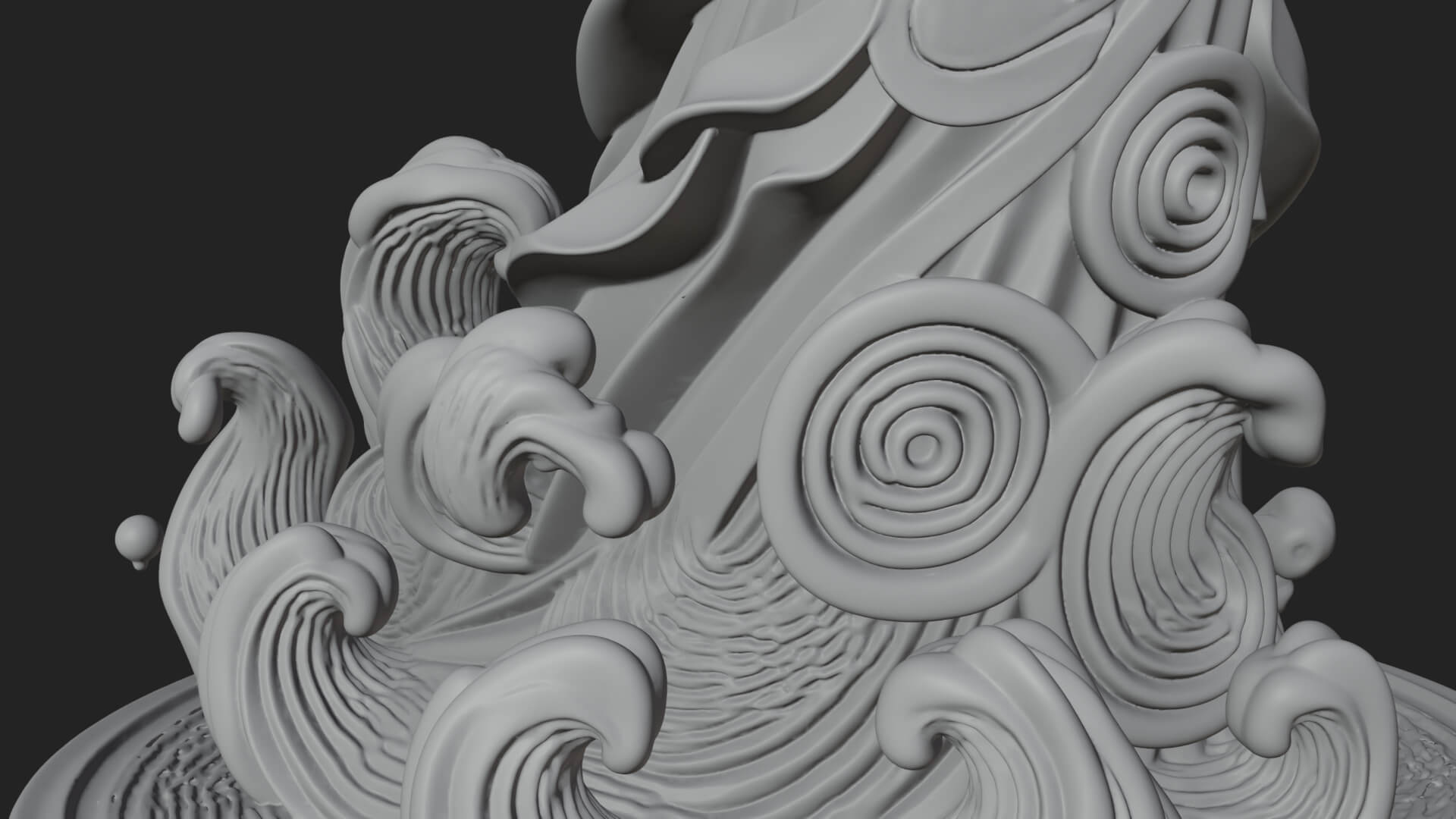 Elven Queen Statue Design 21 3D Print Model 3D Model