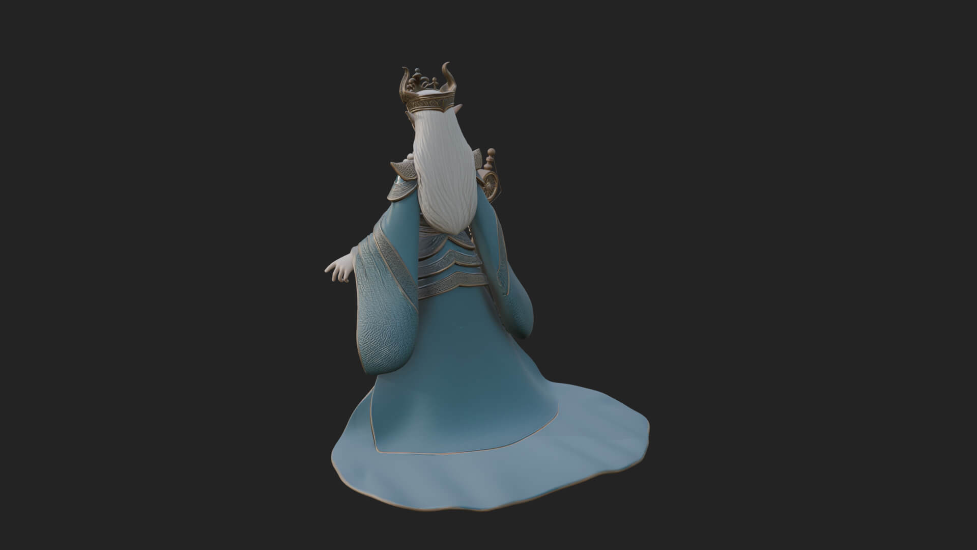 Elven Queen Statue Design 22 3D Print Model 3D Model