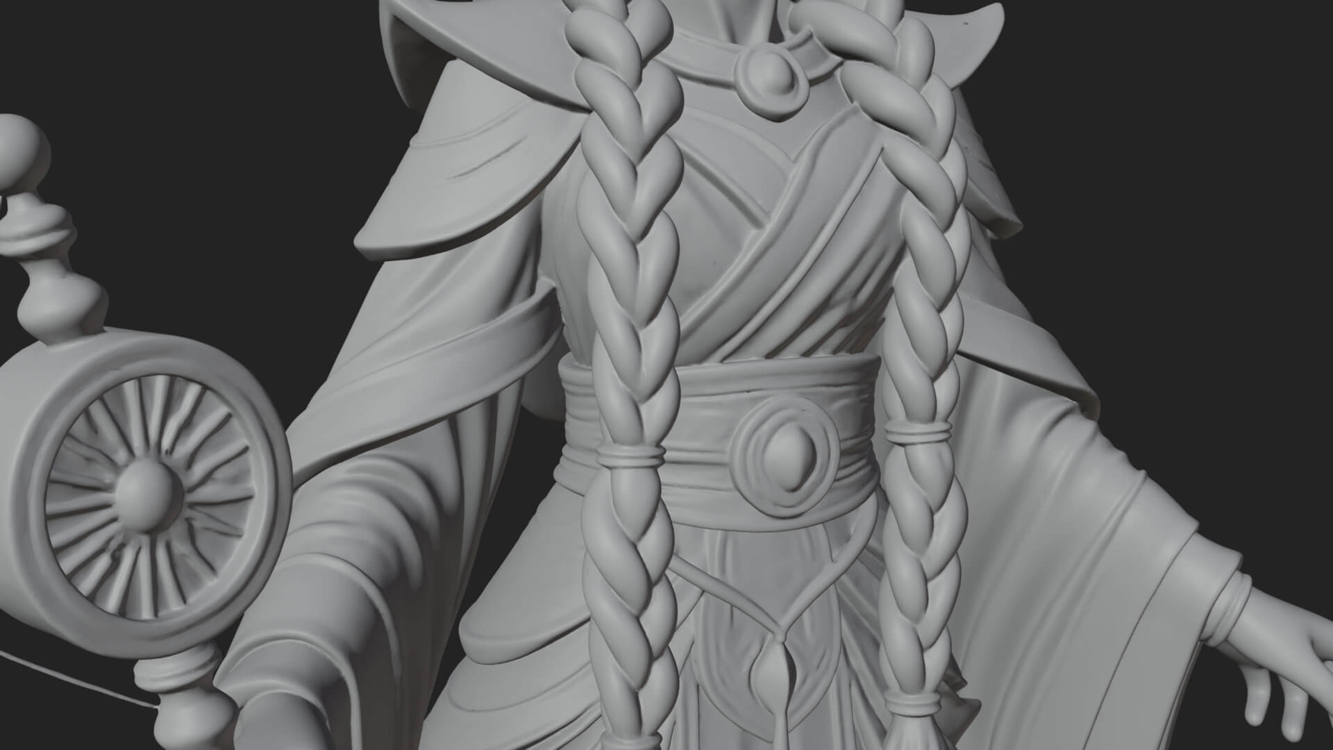 Elven Queen Statue Design 22 3D Print Model 3D Model