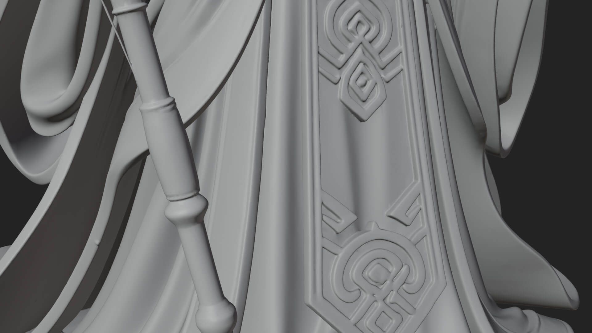 Elven Queen Statue Design 22 3D Print Model 3D Model