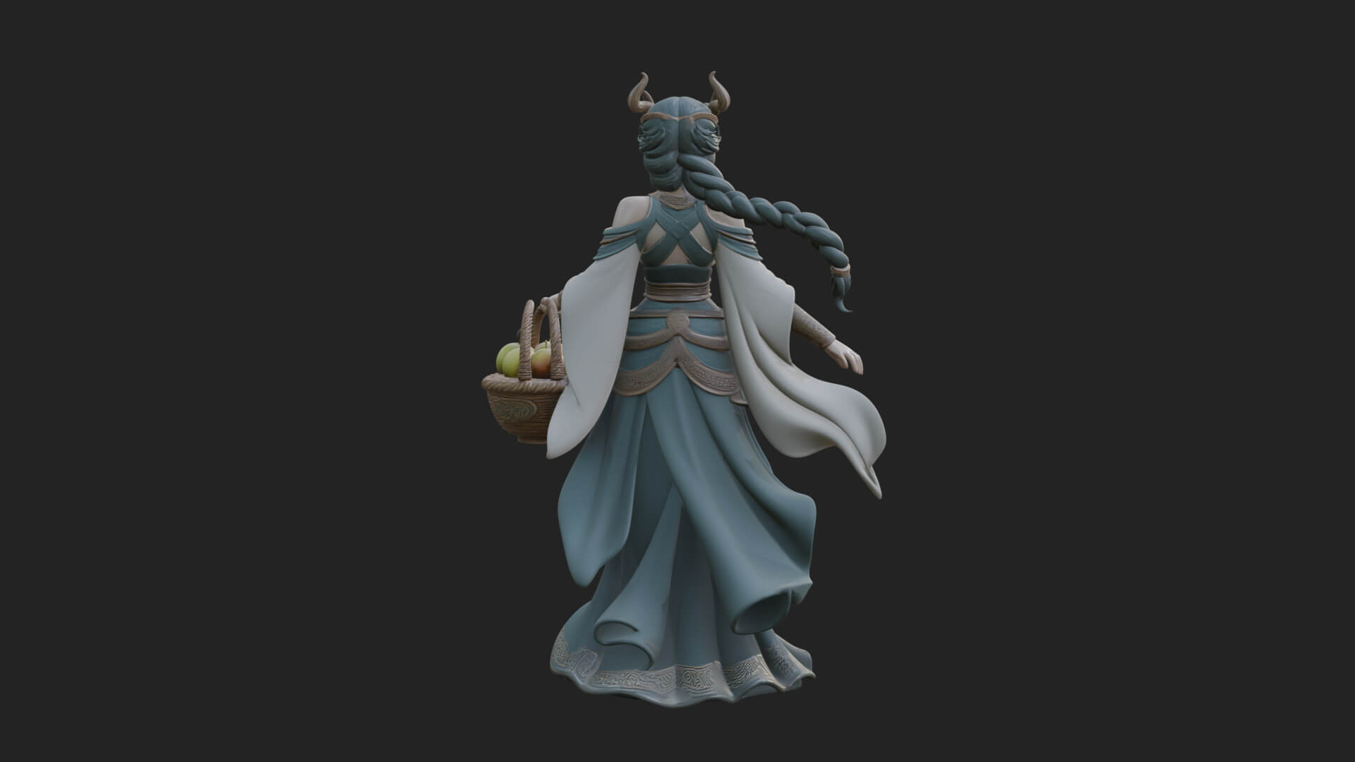 Elven Queen Statue Design 23 3D Print Model 3D Model