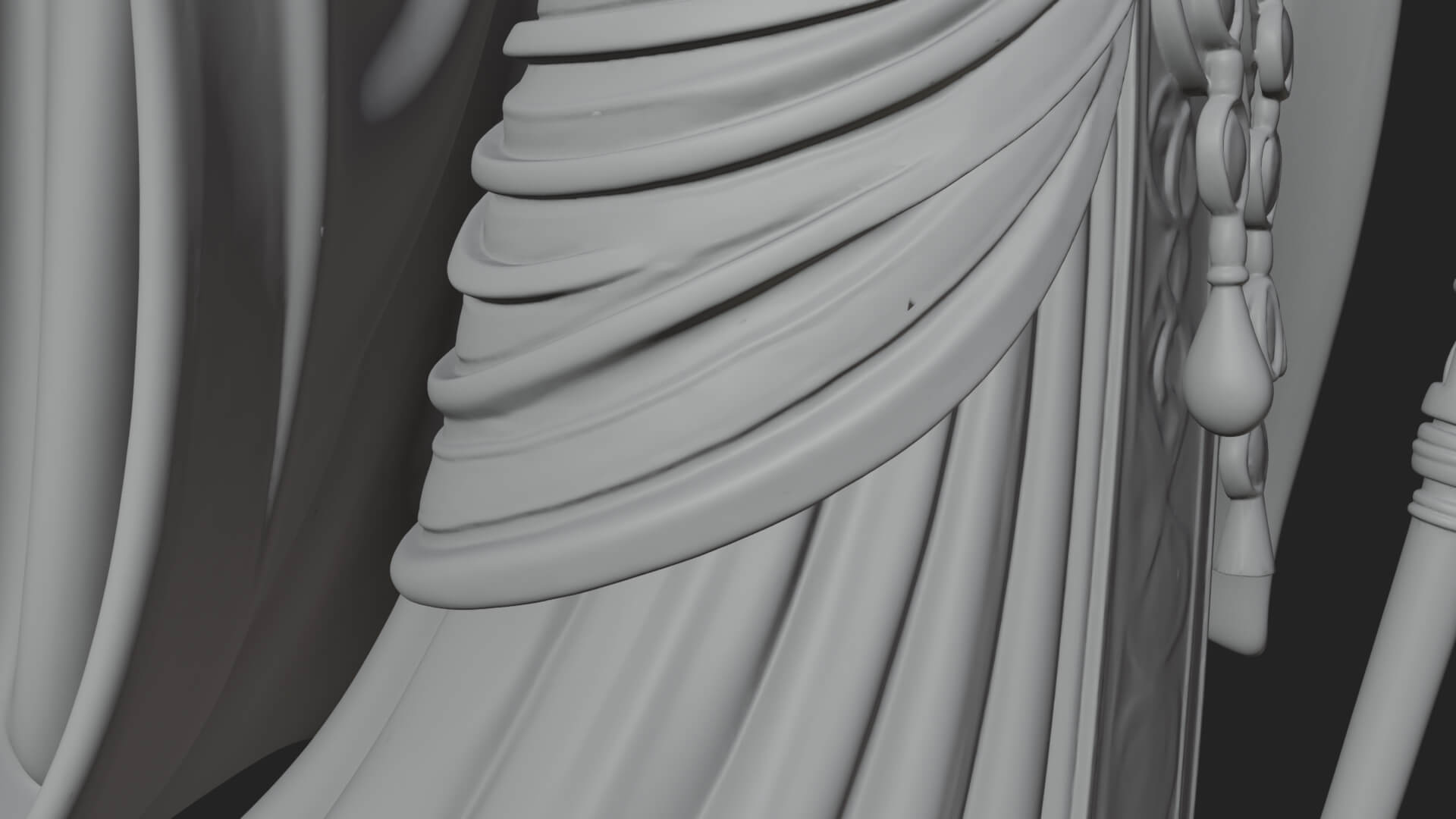 Elven Queen Statue Design 24 3D Print Model 3D Model