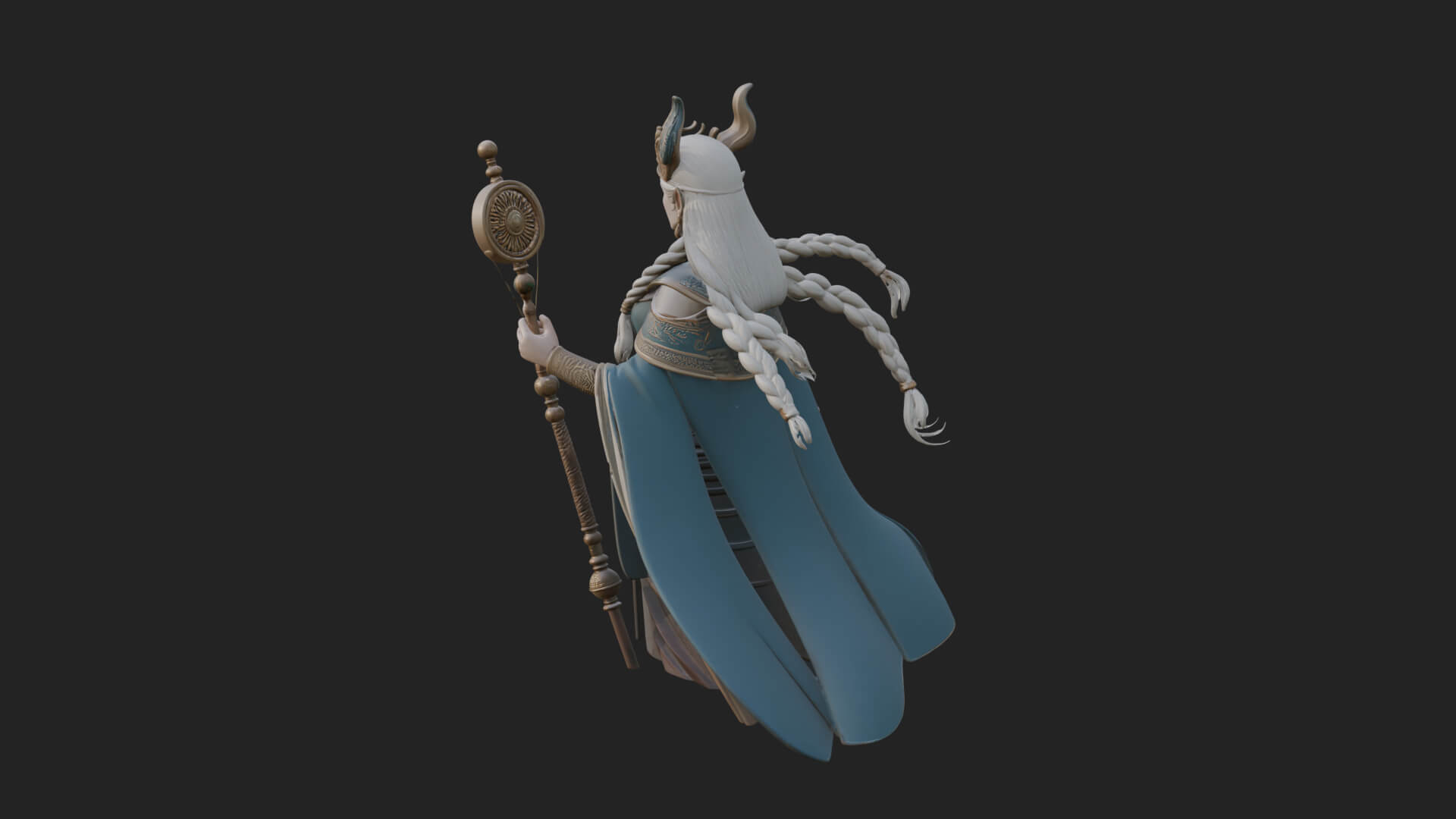 Elven Queen Statue Design 25 3D Print Model 3D Model