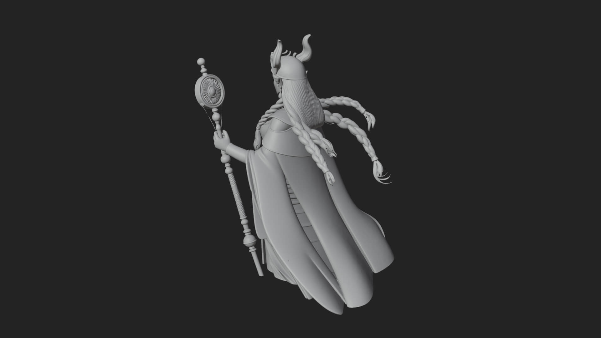 Elven Queen Statue Design 25 3D Print Model 3D Model